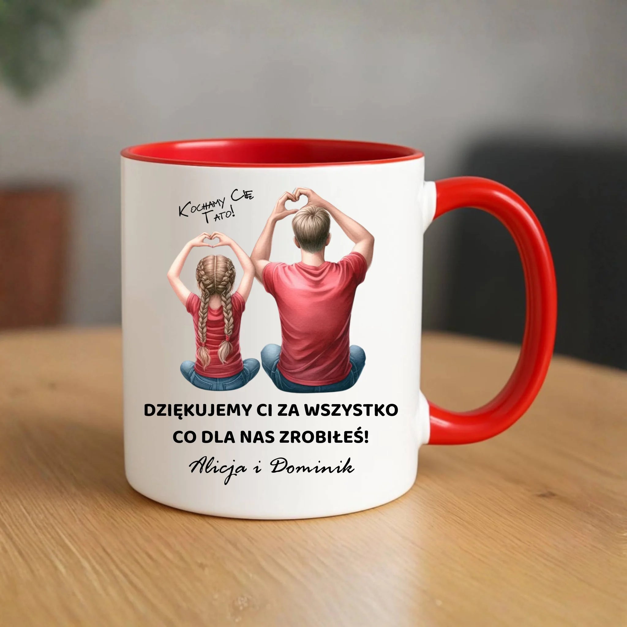 Kubek dla taty od dzieci - Dziękujemy Ci Tato - personalizowany DT14 - StoryCups.pl