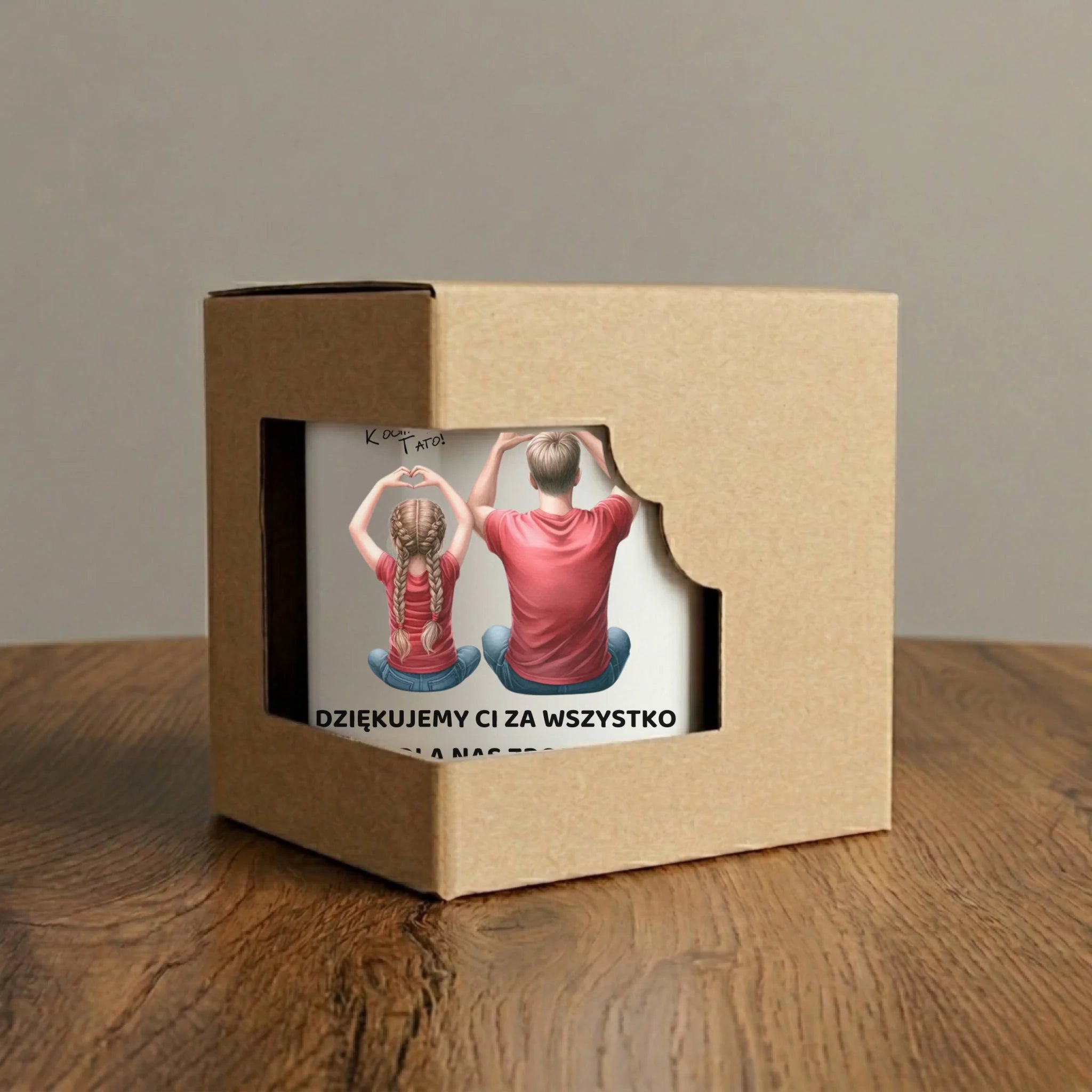 Kubek magiczny dla taty od dzieci - Dziękujemy Ci Tato - personalizowany DT14 - StoryCups.pl