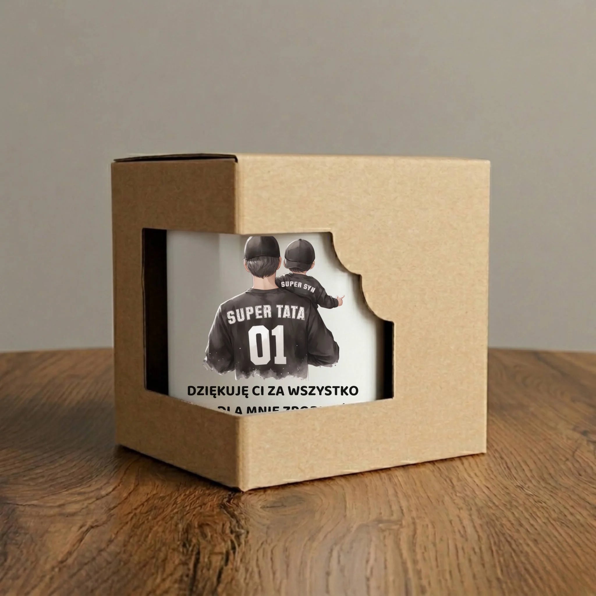 Kubek dla taty od syna - Dziękuję Ci Tato - personalizowany DT14 - StoryCups.pl