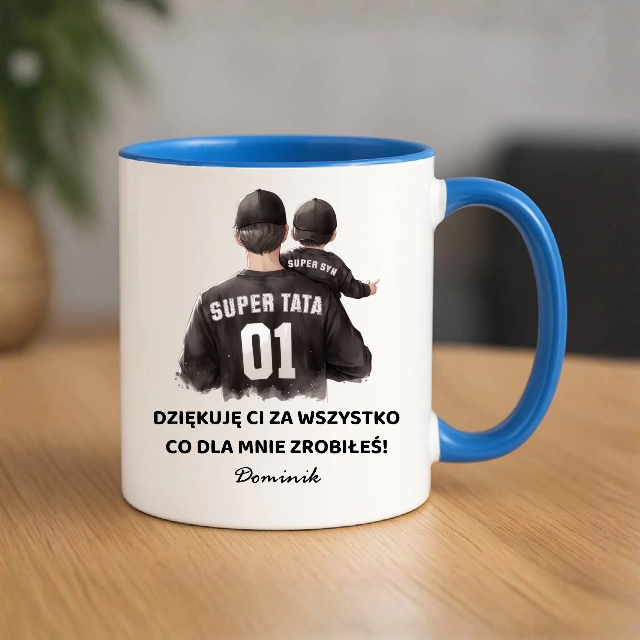 Kubek dla taty od syna - Dziękuję Ci Tato - personalizowany DT14 - StoryCups.pl