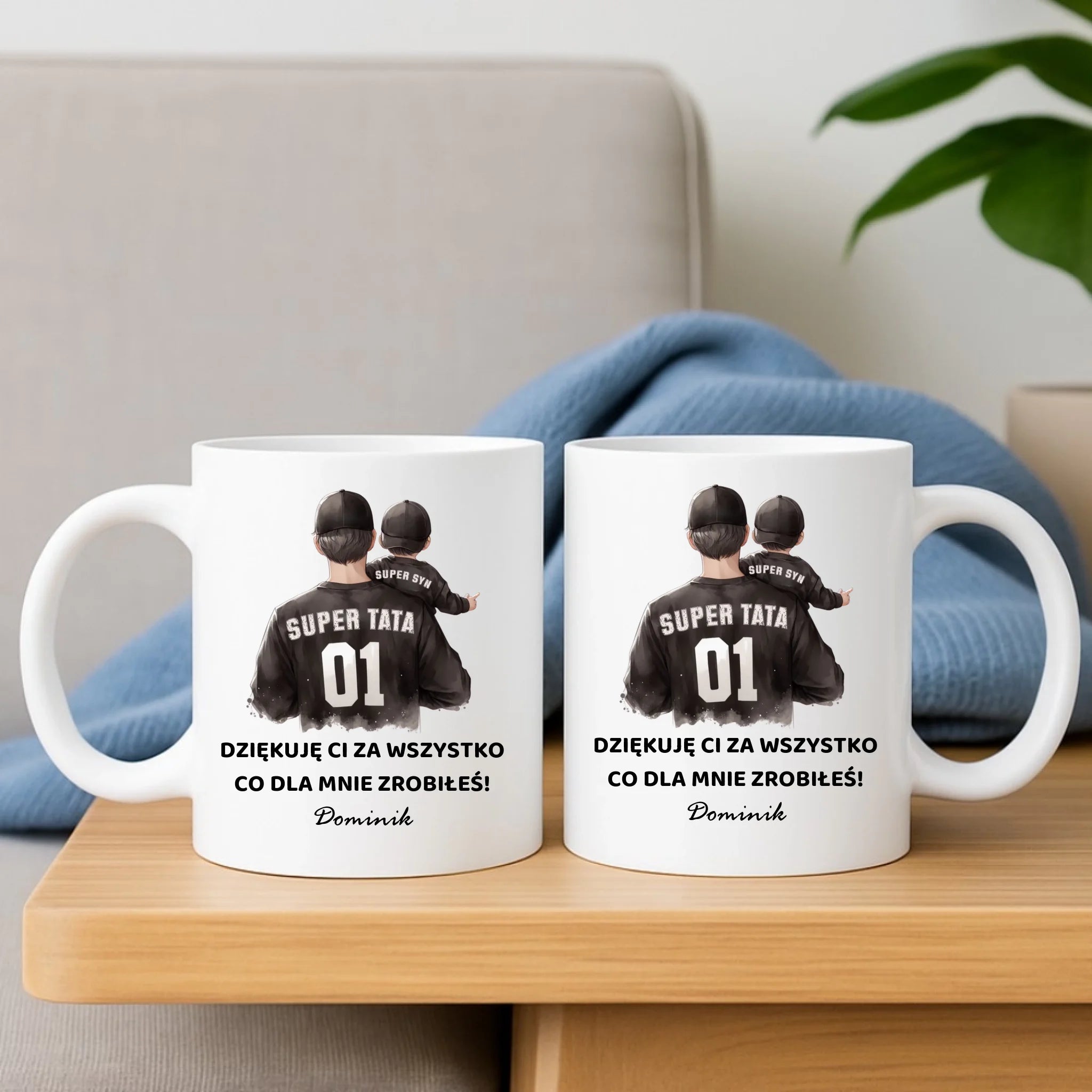 Kubek dla taty od syna - Dziękuję Ci Tato - personalizowany DT14 - StoryCups.pl