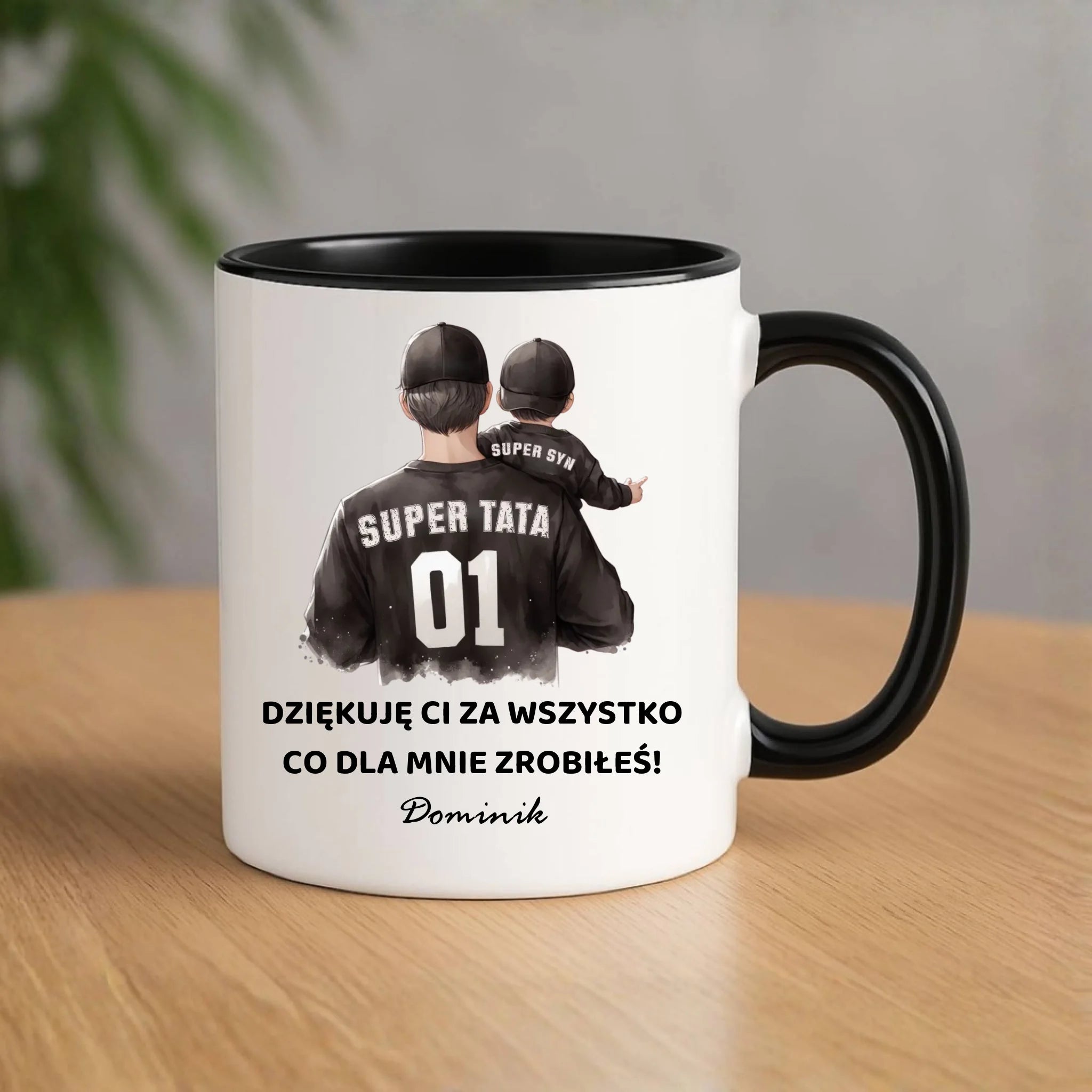 Kubek dla taty od syna - Dziękuję Ci Tato - personalizowany DT14 - StoryCups.pl