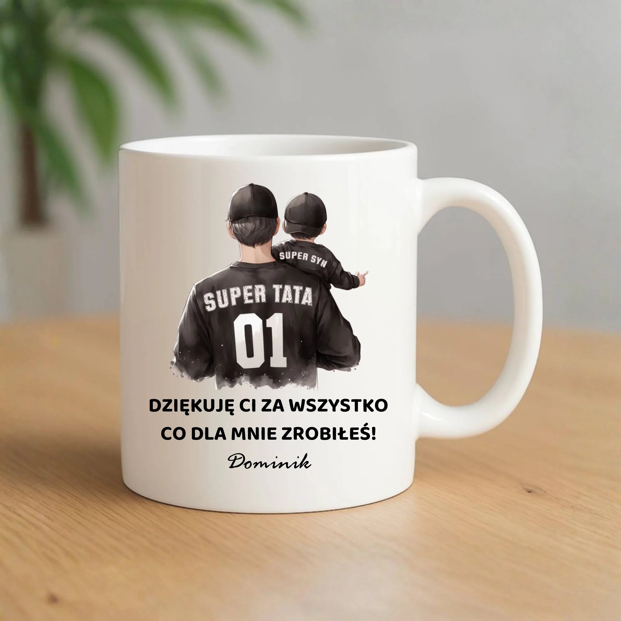 Kubek dla taty od syna - Dziękuję Ci Tato - personalizowany DT14 - StoryCups.pl