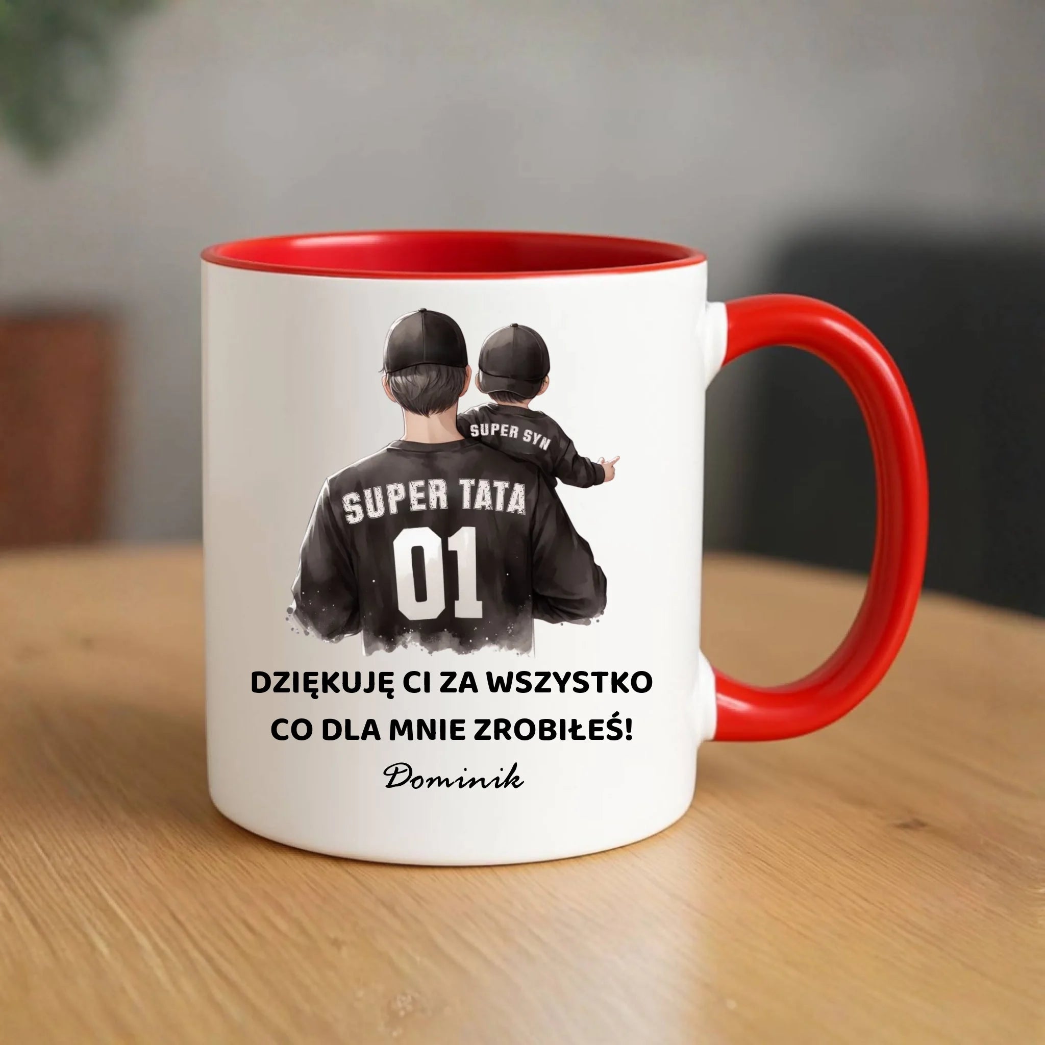 Kubek dla taty od syna - Dziękuję Ci Tato - personalizowany DT14 - StoryCups.pl