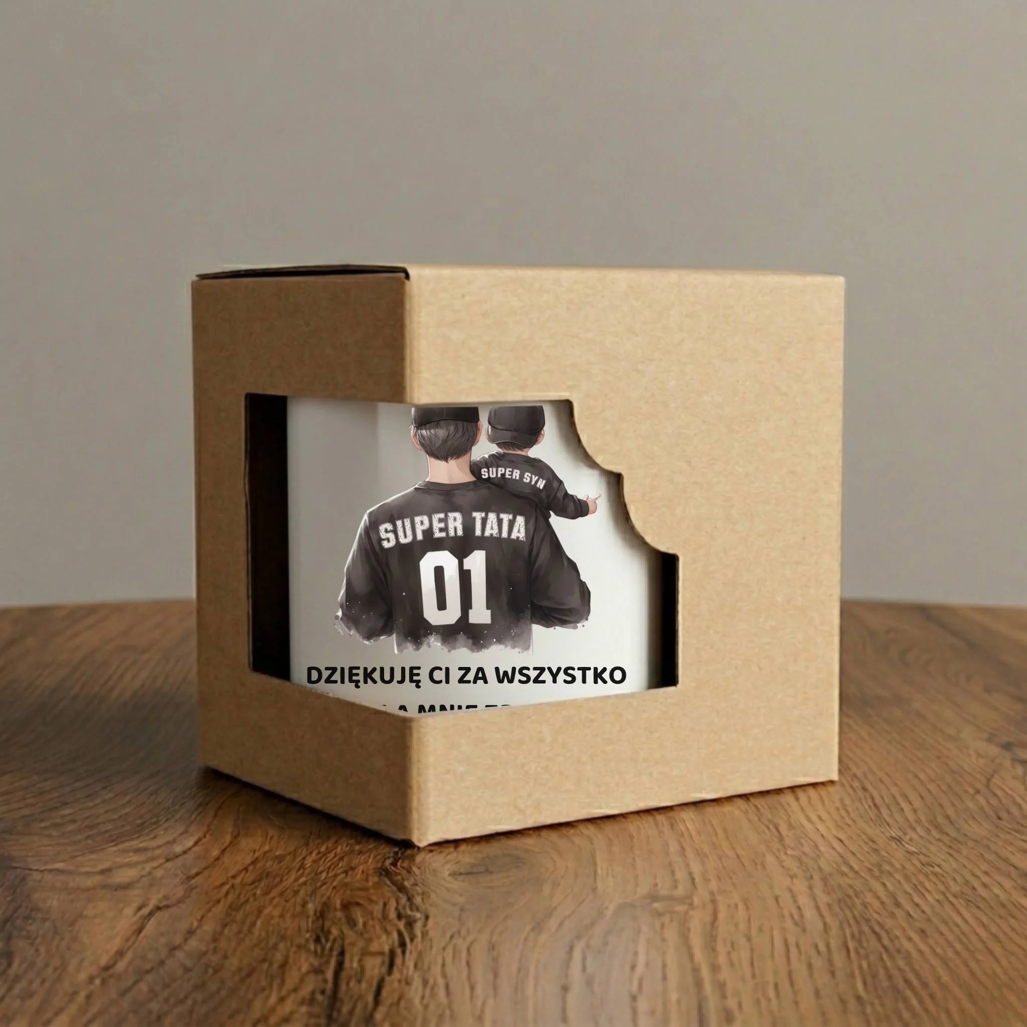 Kubek magiczny dla taty od syna - Dziękuję Ci Tato - personalizowany DT14 - StoryCups.pl