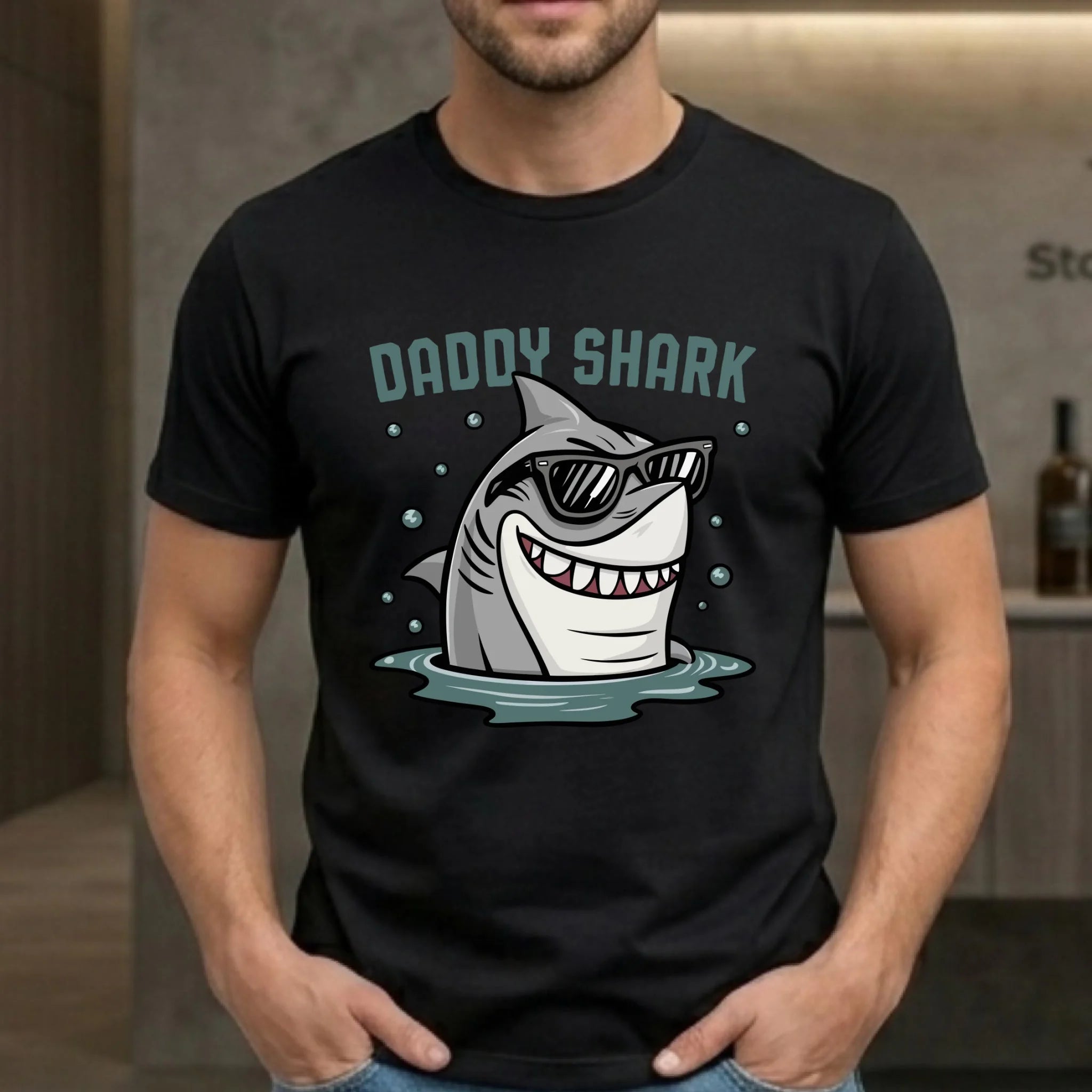 Koszulka dla taty - Daddy shark DT15 - StoryCups.pl