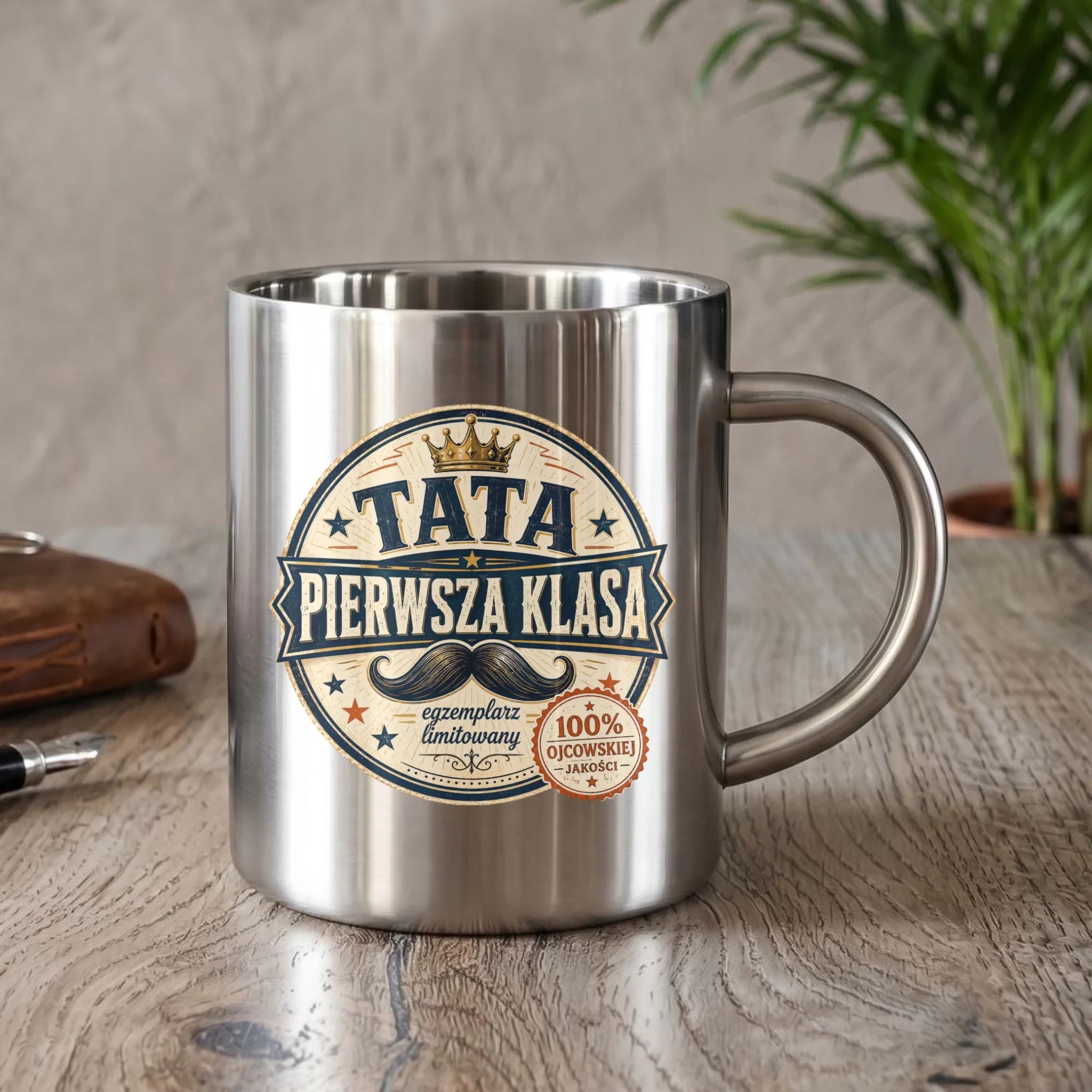 Kubek turystyczny dla taty - Tata pierwsza klasa DT16 - StoryCups.pl