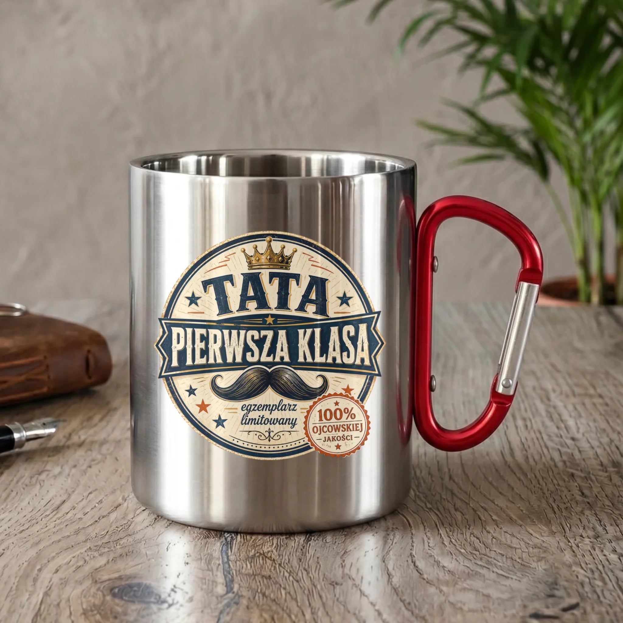Kubek turystyczny dla taty - Tata pierwsza klasa DT16 - StoryCups.pl