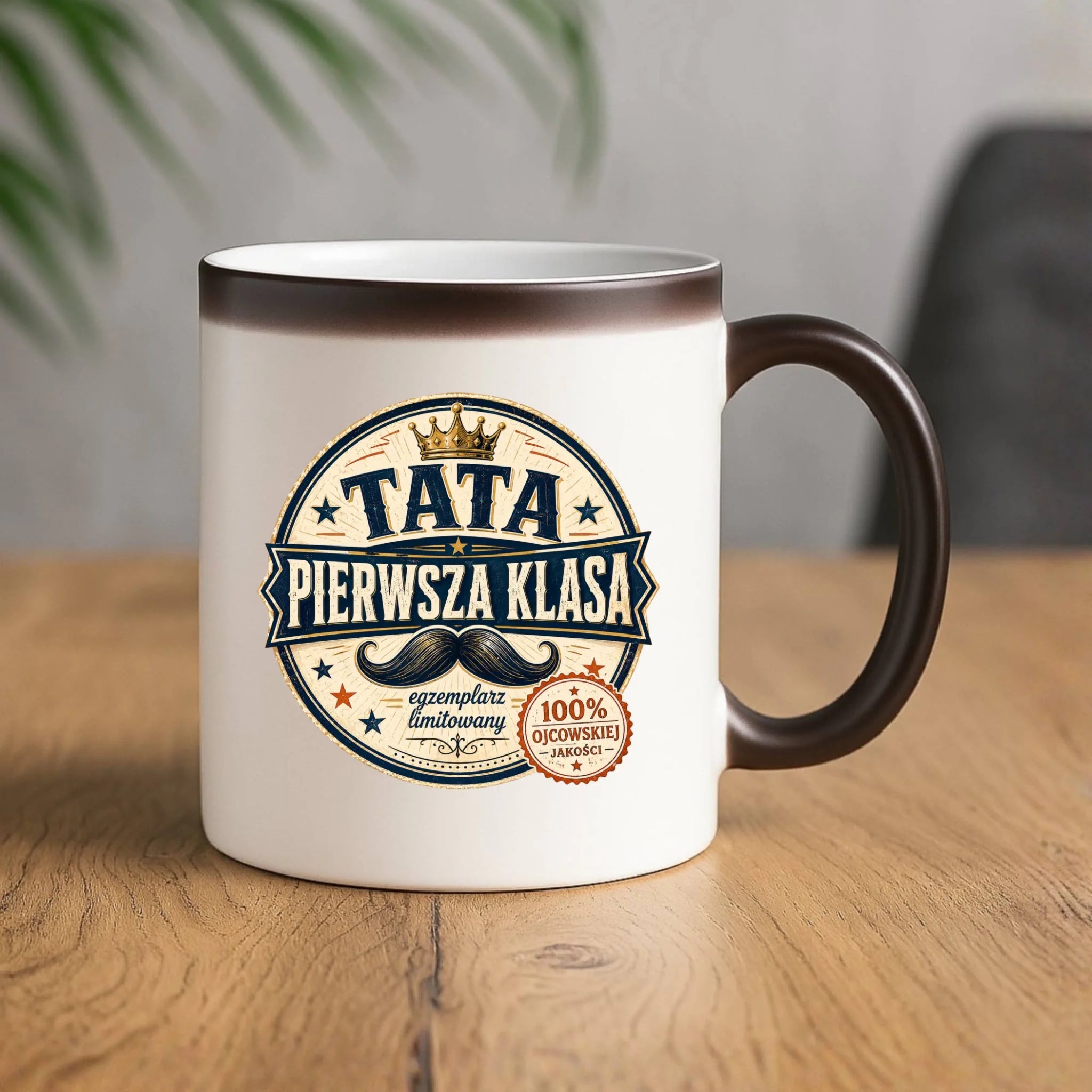 Kubek magiczny dla taty - Tata pierwsza klasa DT16 - StoryCups.pl
