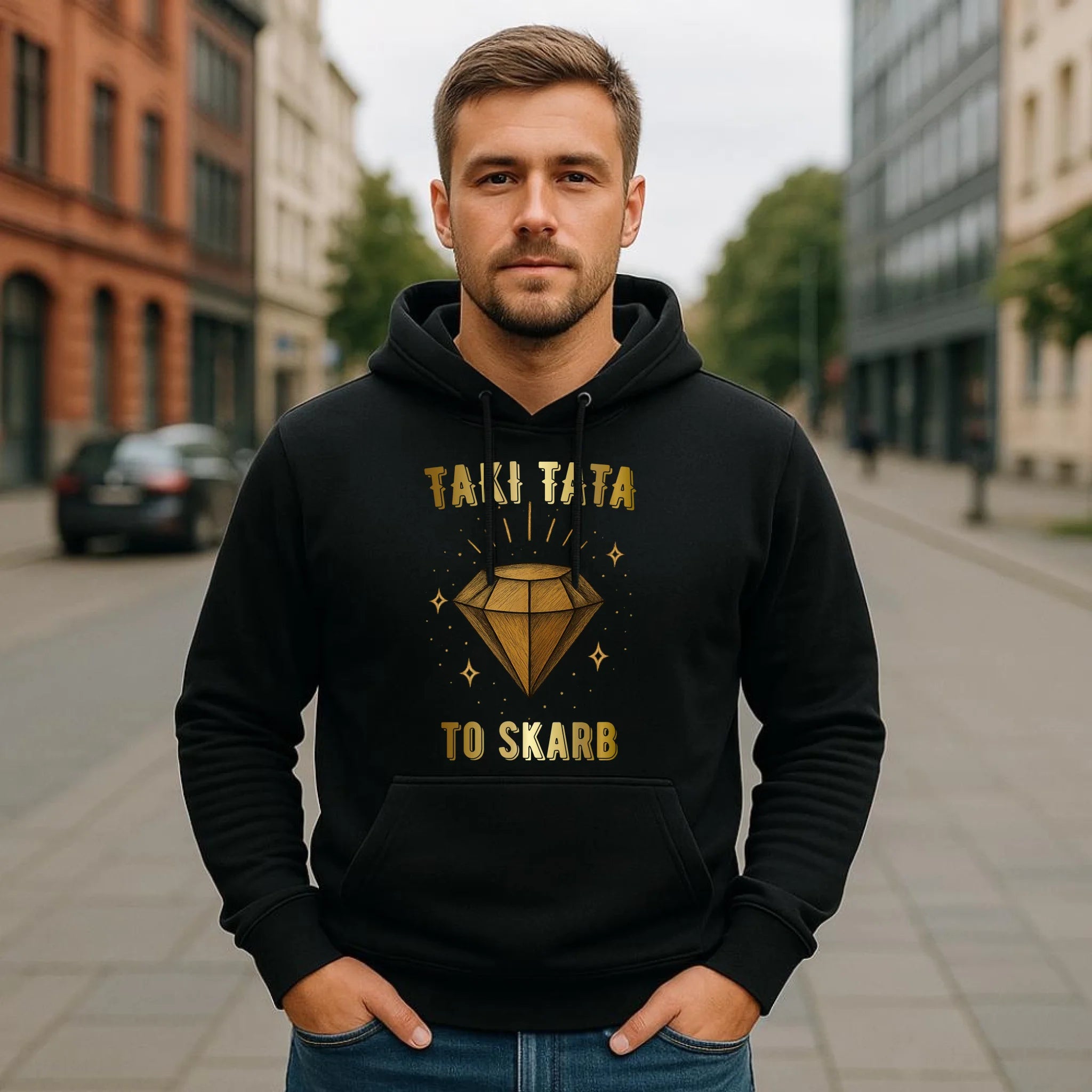 Bluza z kapturem dla taty - Taki tata to skarb - personalizowana DT17 - StoryCups.pl