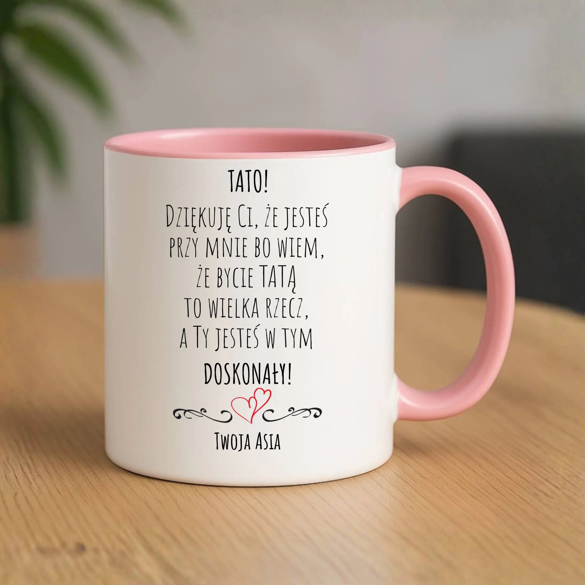 Kubek dla taty z podziękowaniem - Tato jesteś doskonały - personalizowany DT19 - StoryCups.pl