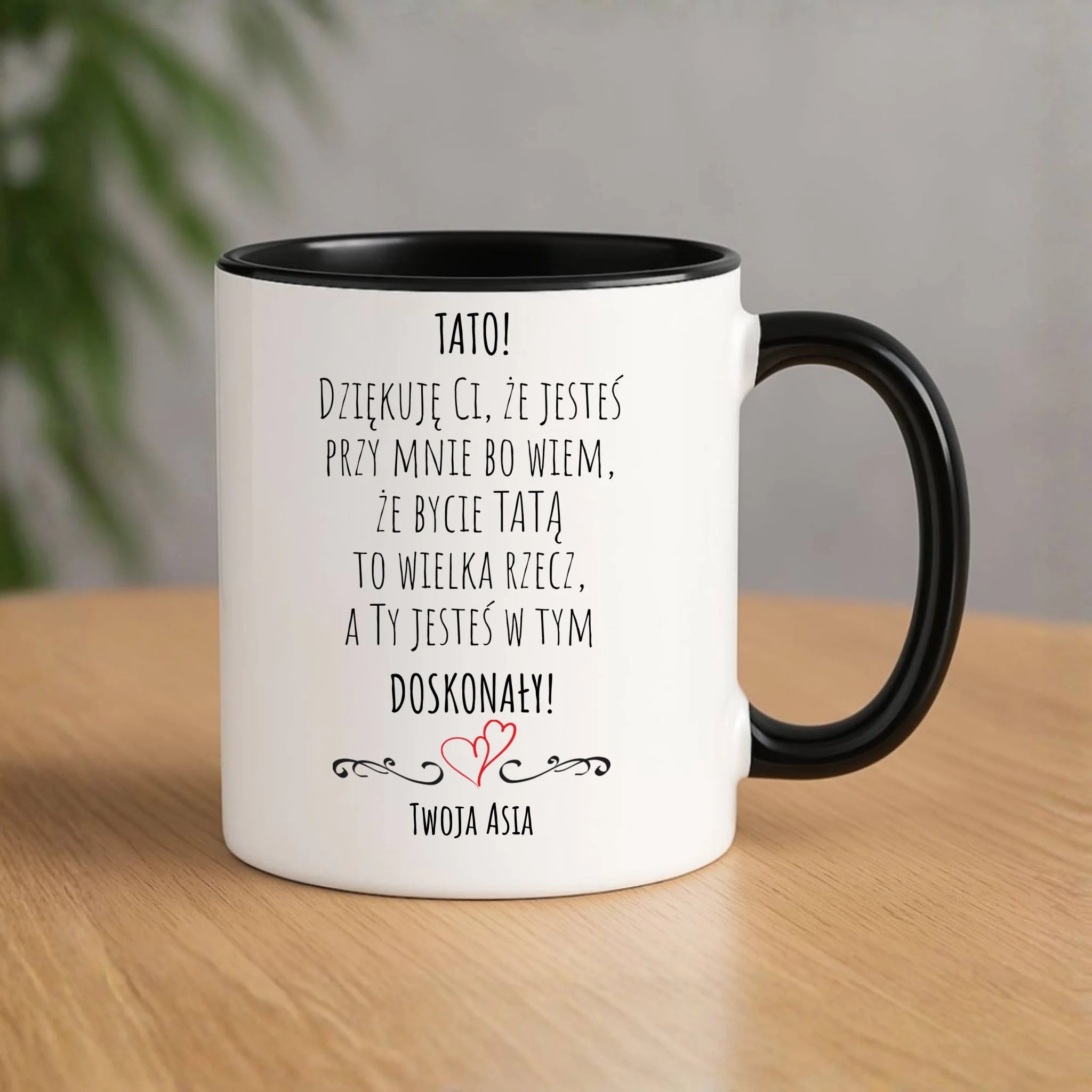 Kubek dla taty z podziękowaniem - Tato jesteś doskonały - personalizowany DT19 - StoryCups.pl