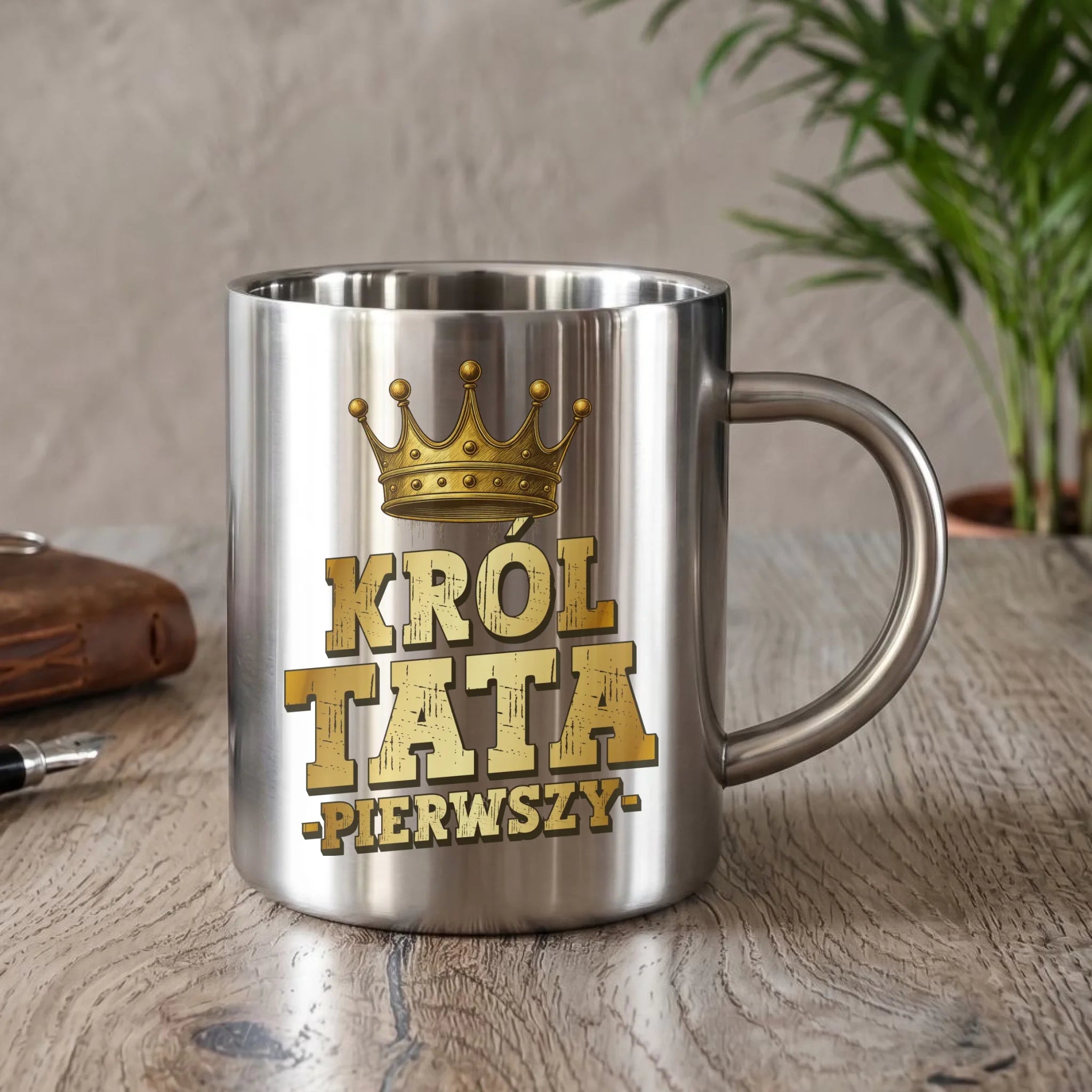 Kubek turystyczny dla taty - Król Tata Pierwszy DT20 - StoryCups.pl