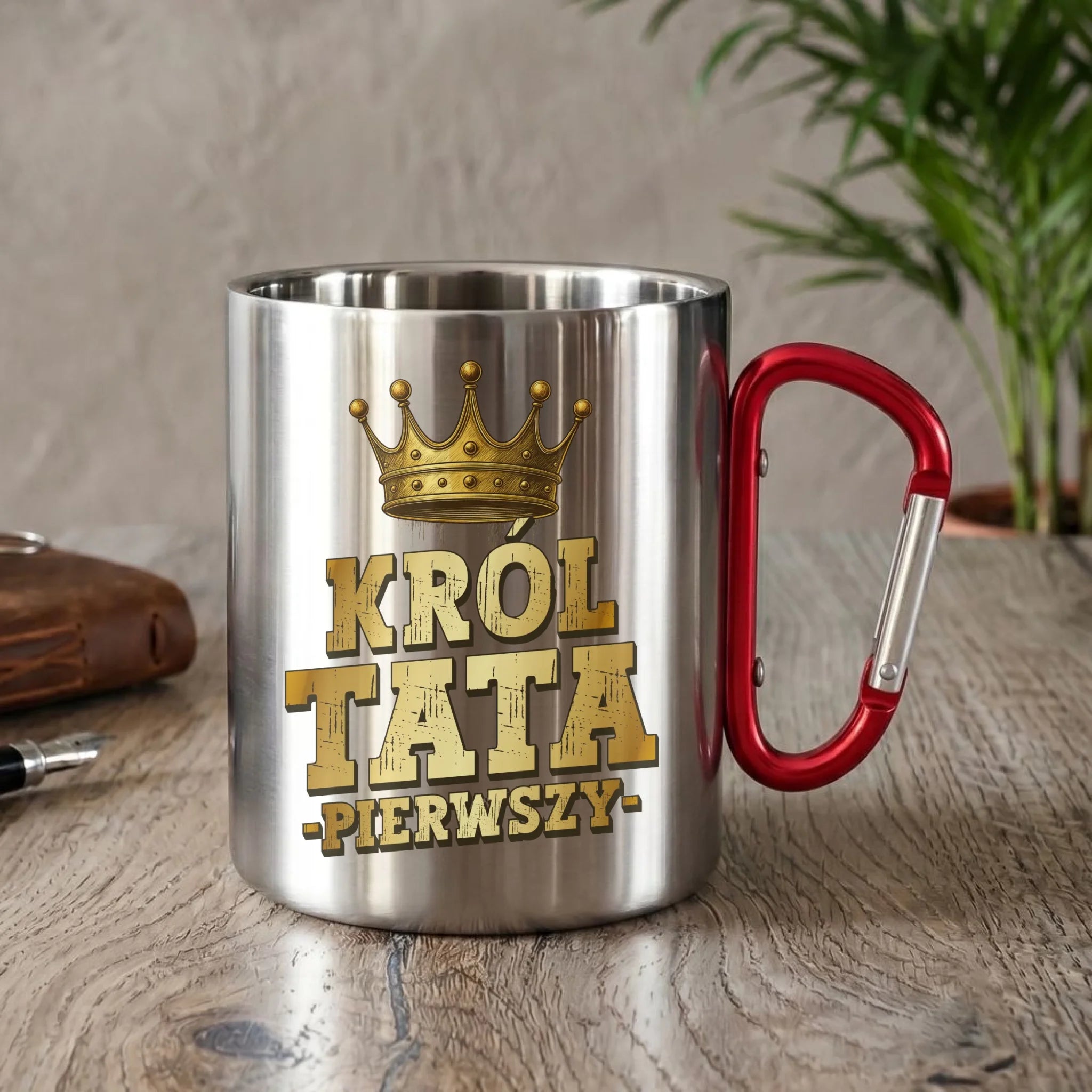Kubek turystyczny dla taty - Król Tata Pierwszy DT20 - StoryCups.pl