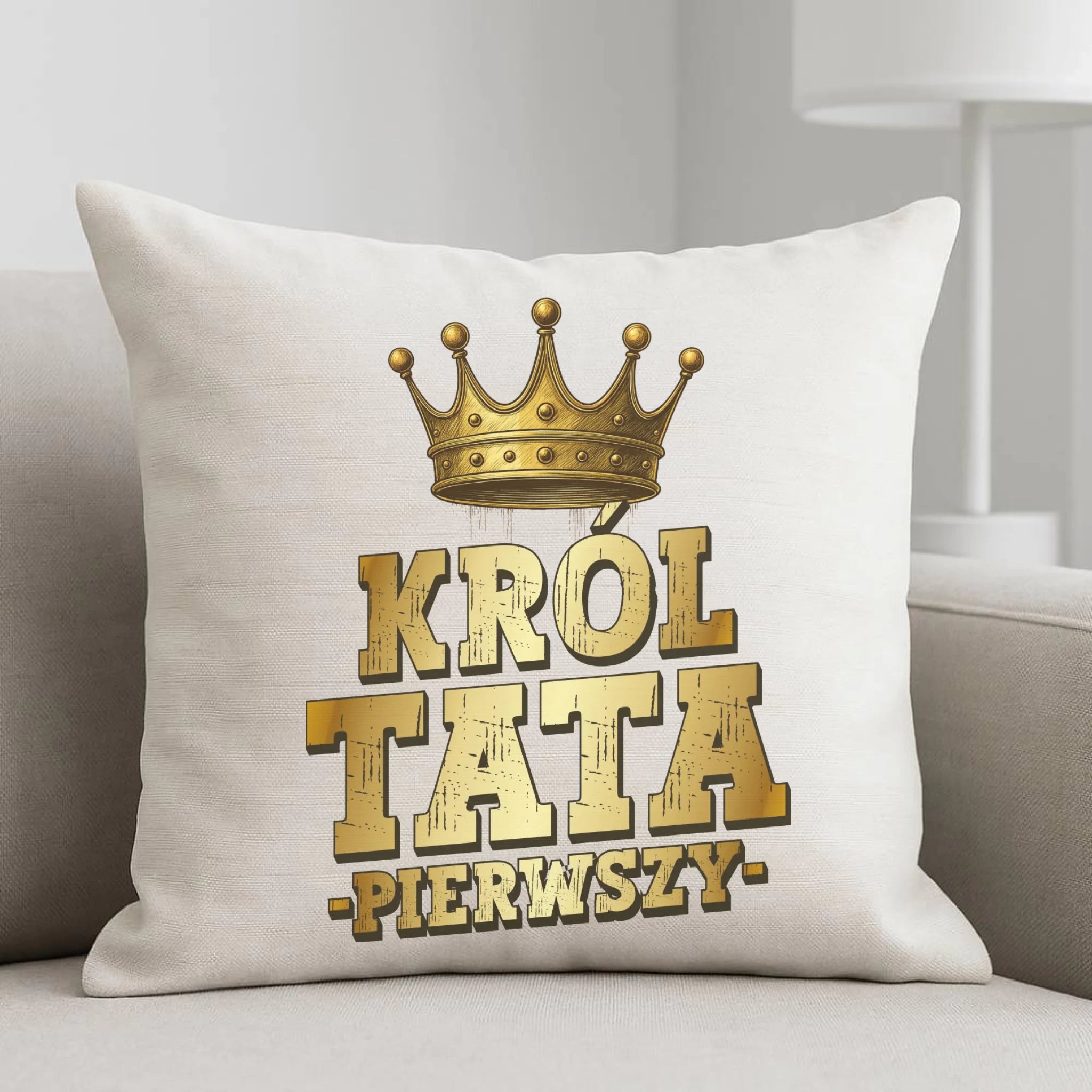 Poduszka dla taty - Król Tata Pierwszy DT20 - StoryCups.pl