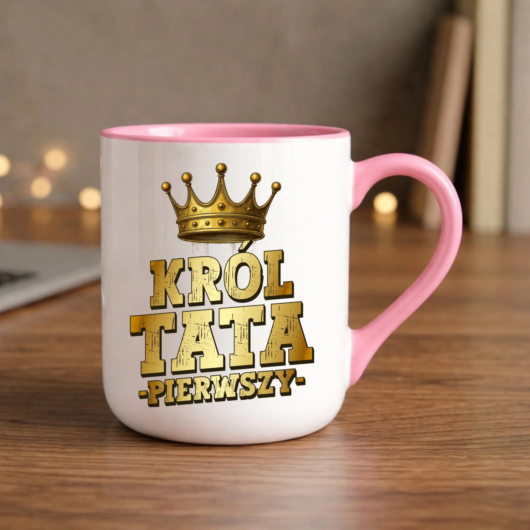 Kubek elegant dla taty - Król Tata Pierwszy DT20 - StoryCups.pl