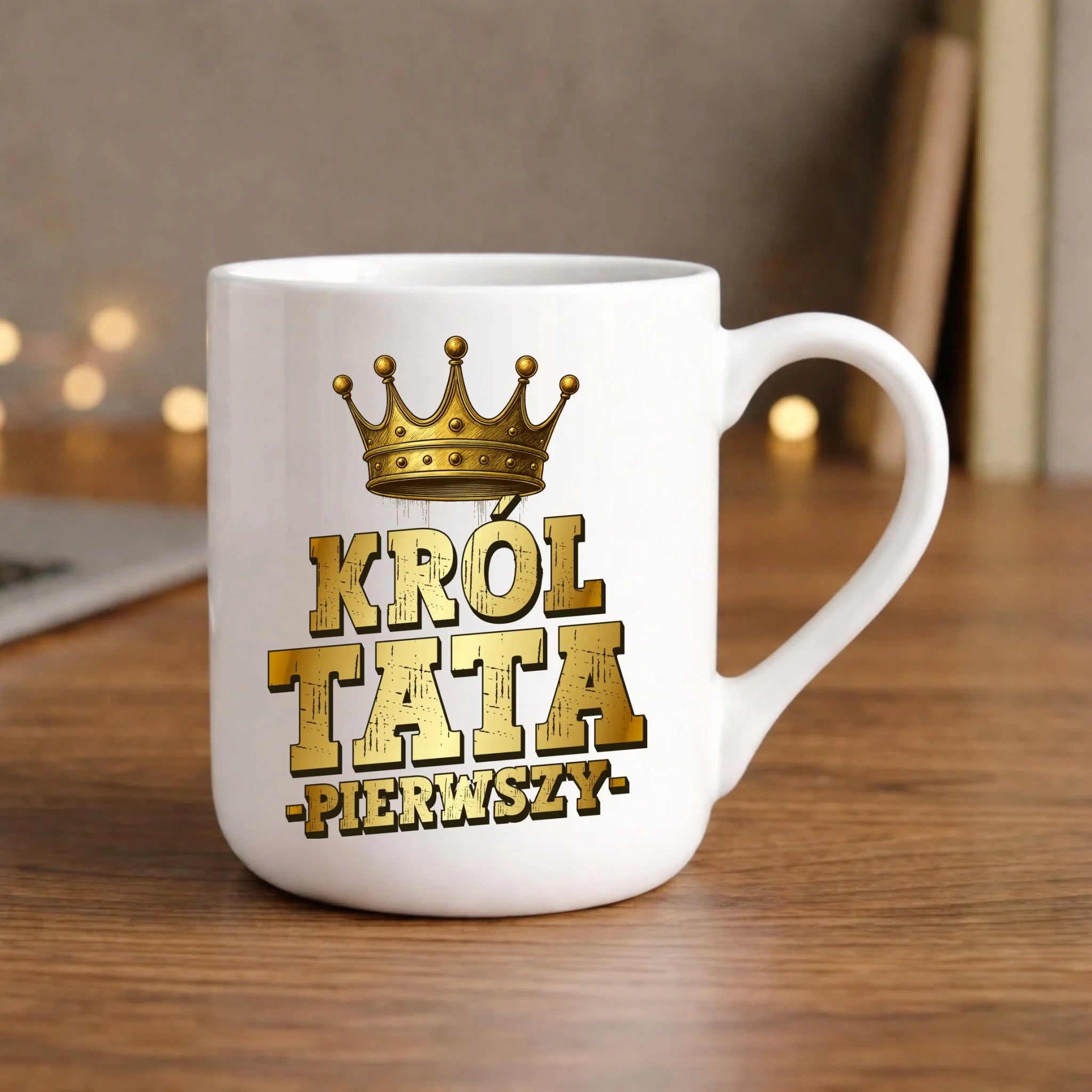 Kubek elegant dla taty - Król Tata Pierwszy DT20 - StoryCups.pl