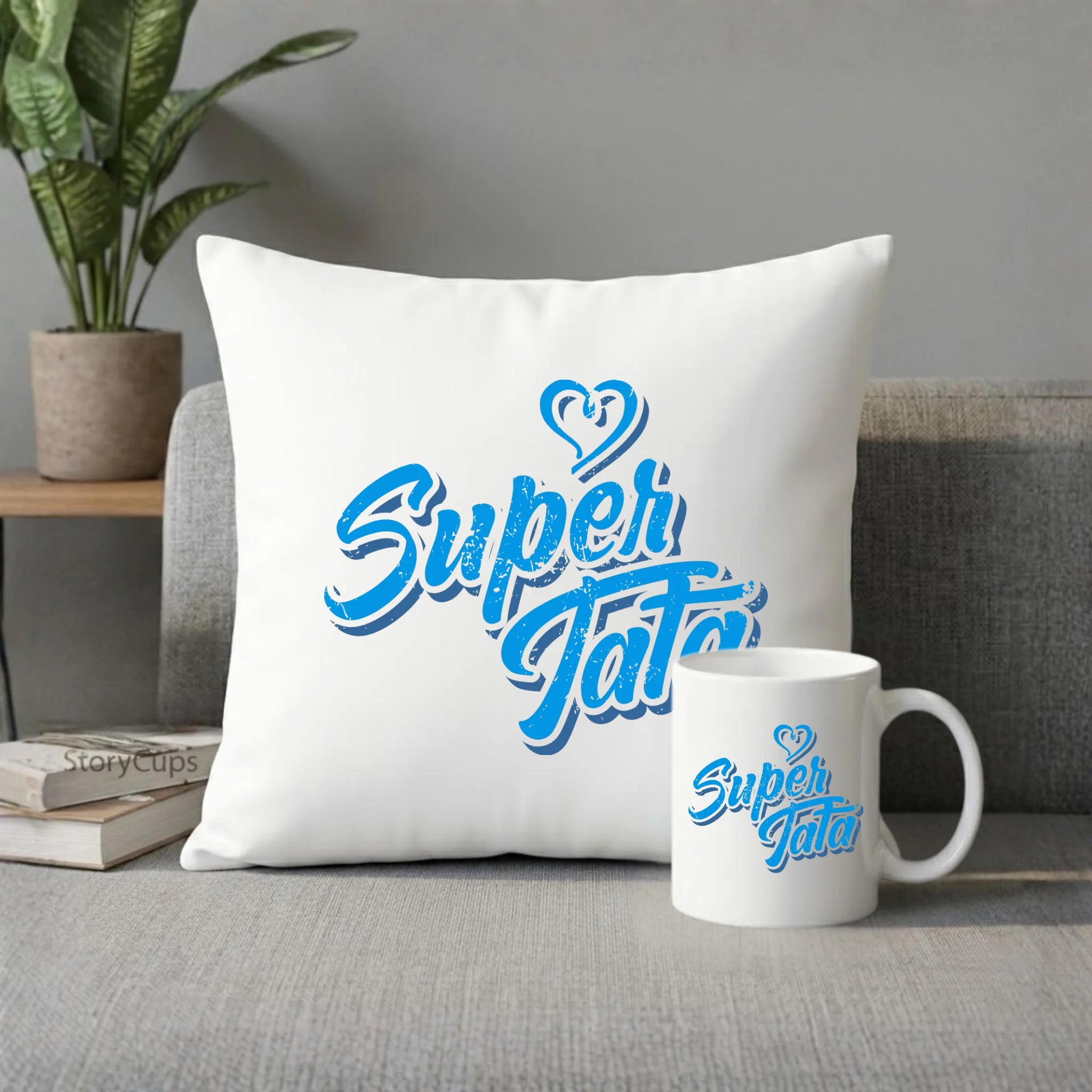 Zestaw poduszka i kubek dla taty - Super Tata DT21 - StoryCups.pl