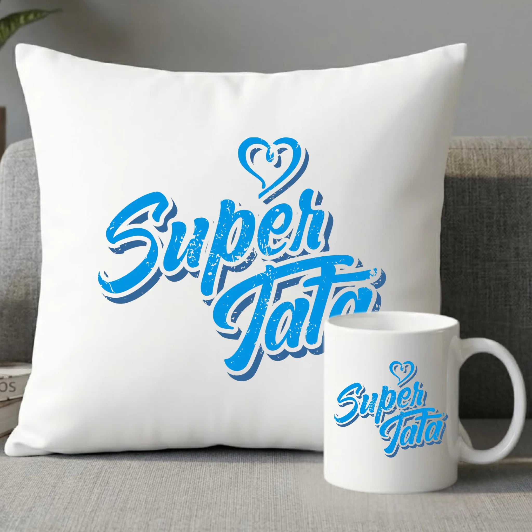Zestaw poduszka i kubek dla taty - Super Tata DT21 - StoryCups.pl