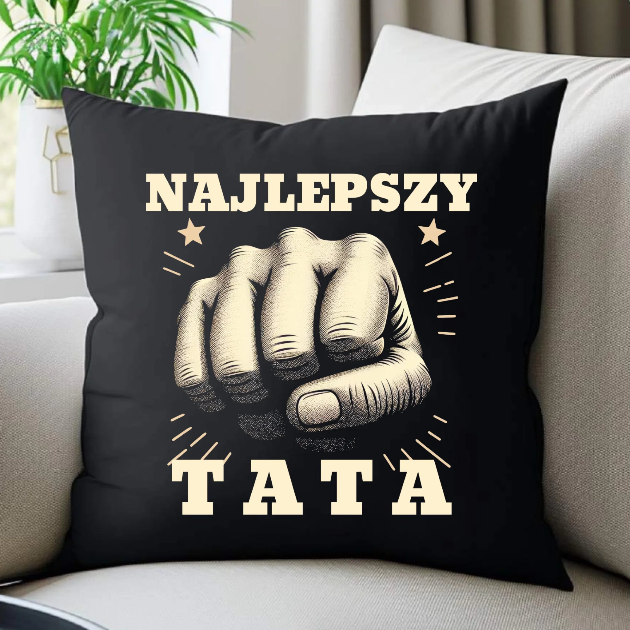 Poduszka dekoracyjna dla taty - Najlepszy tata DT22 - StoryCups.pl