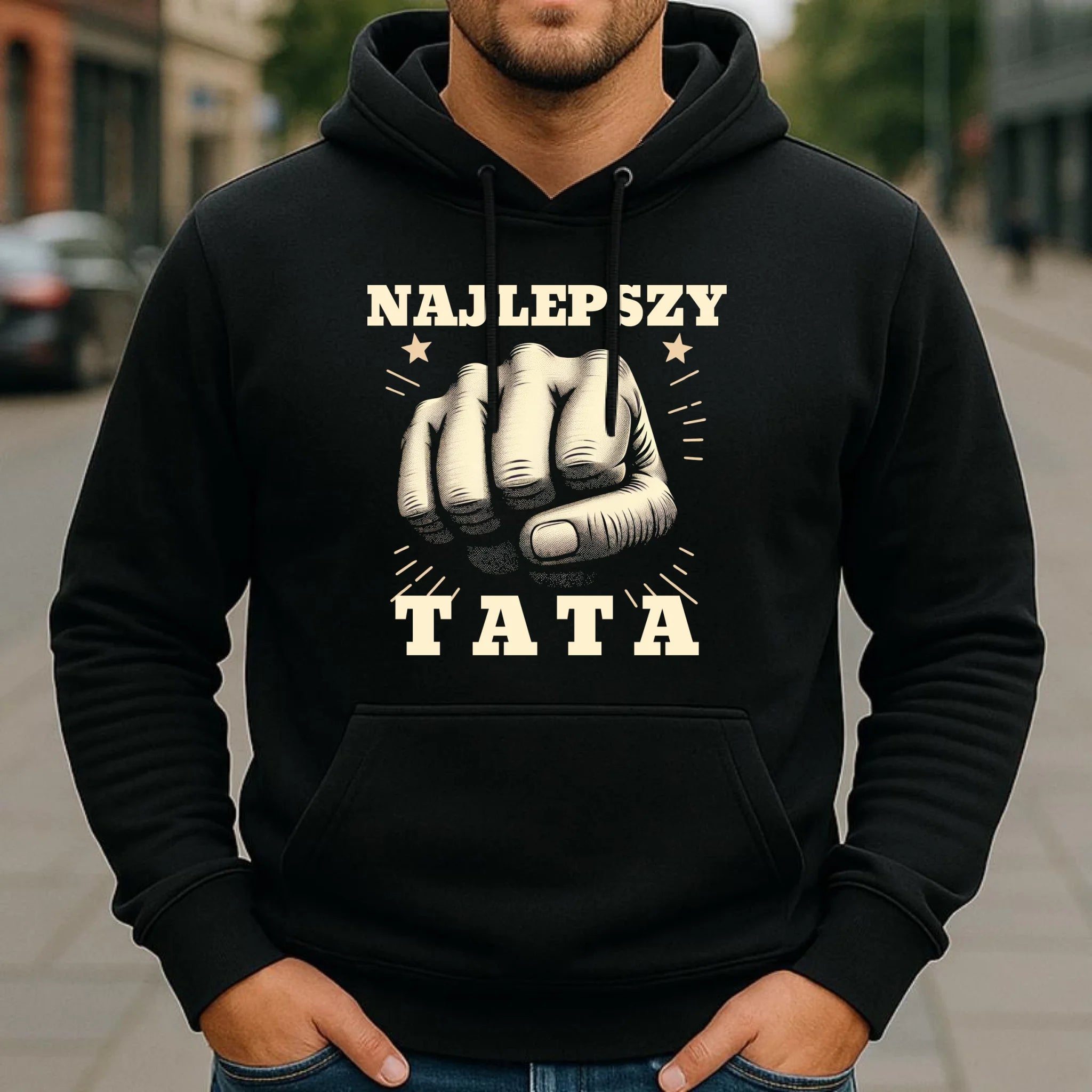 Bluza z kapturem dla taty - Najlepszy tata DT22 - StoryCups.pl