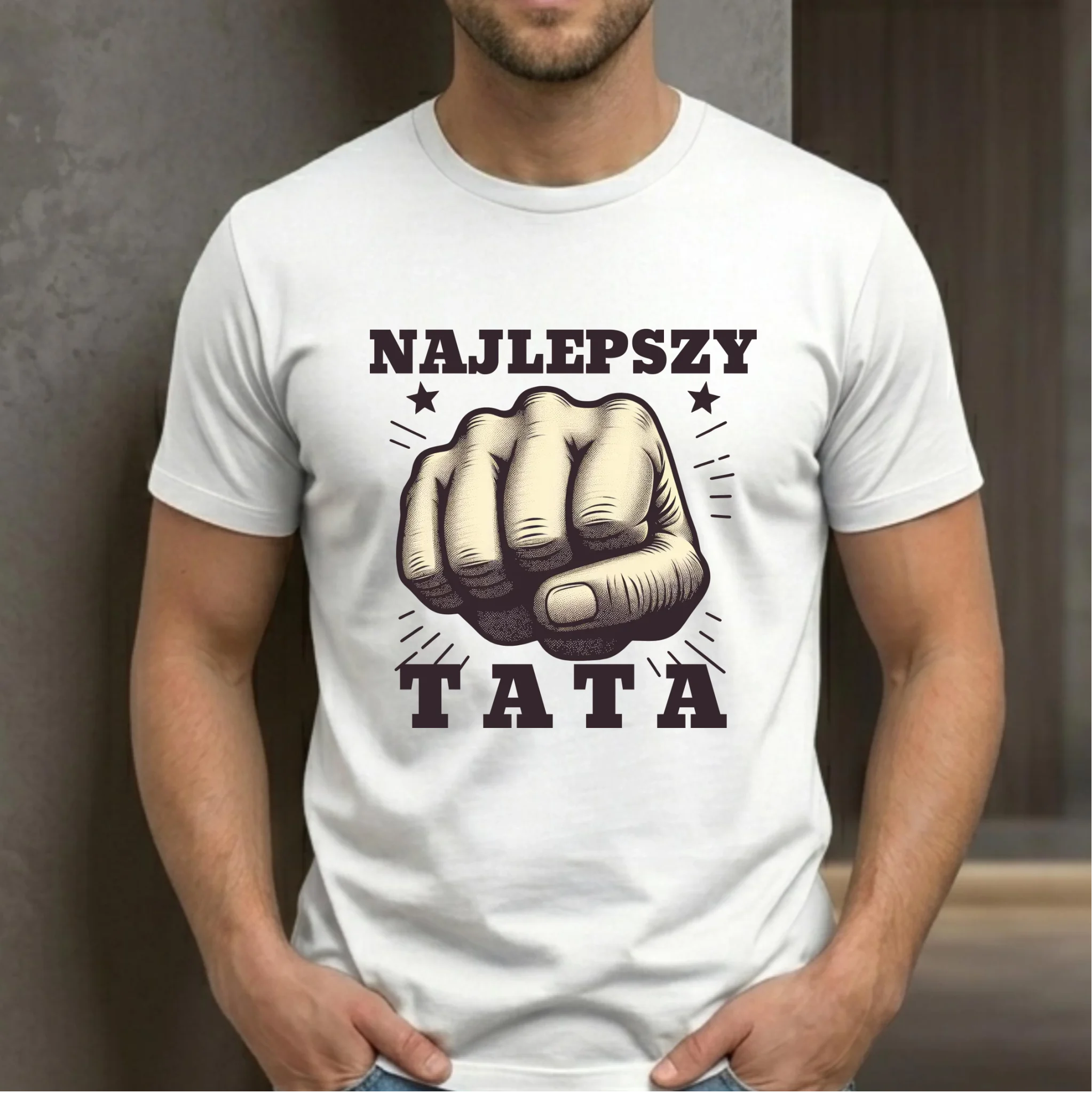 Koszulka dla taty - Najlepszy tata DT22 - StoryCups.pl