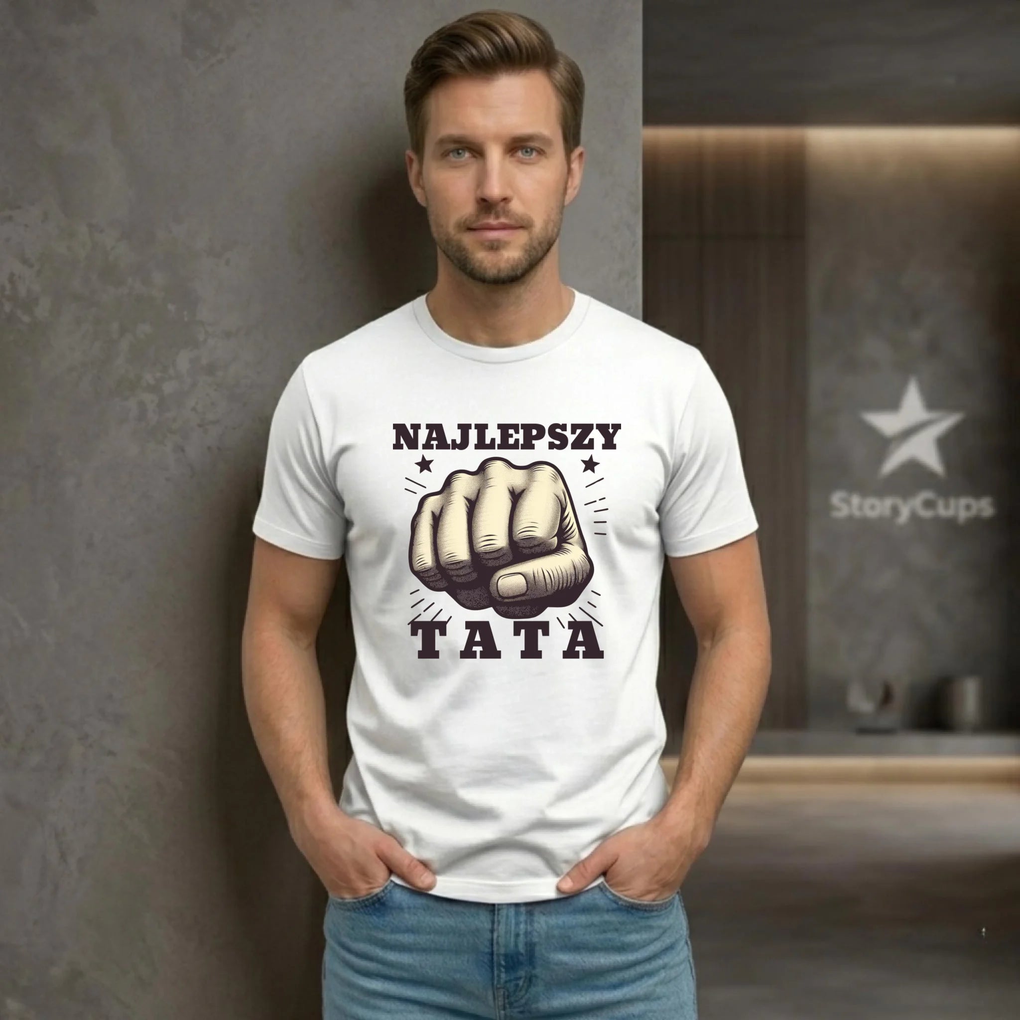 Koszulka dla taty - Najlepszy tata DT22 - StoryCups.pl