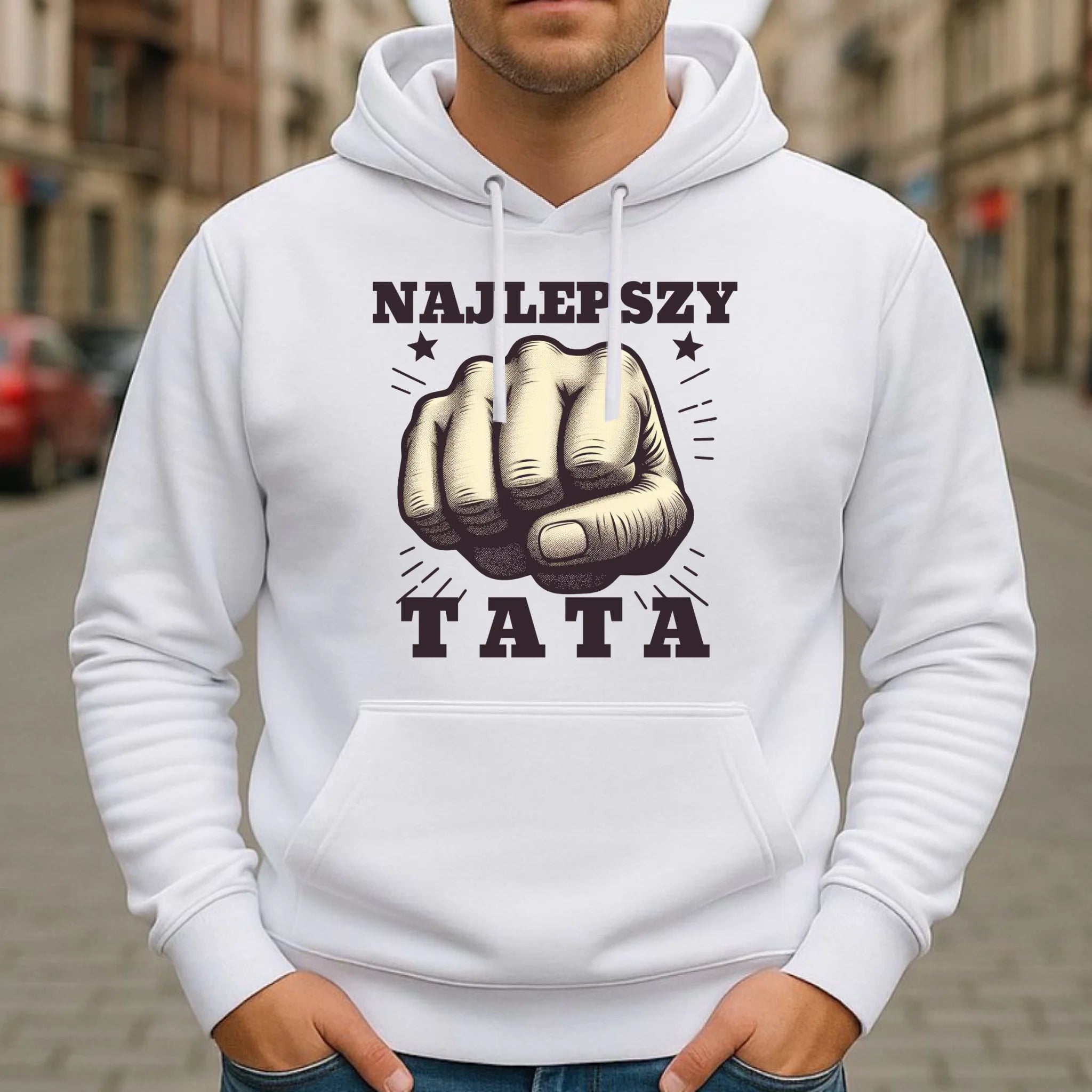 Bluza z kapturem dla taty - Najlepszy tata DT22 - StoryCups.pl