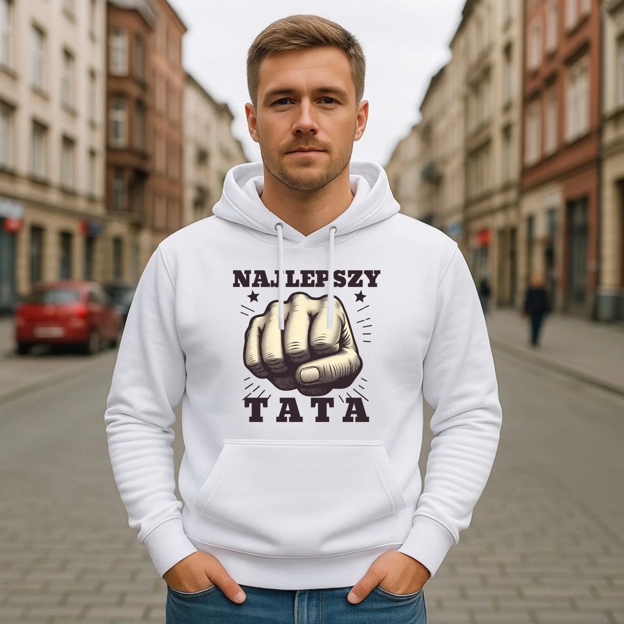 Bluza z kapturem dla taty - Najlepszy tata DT22 - StoryCups.pl