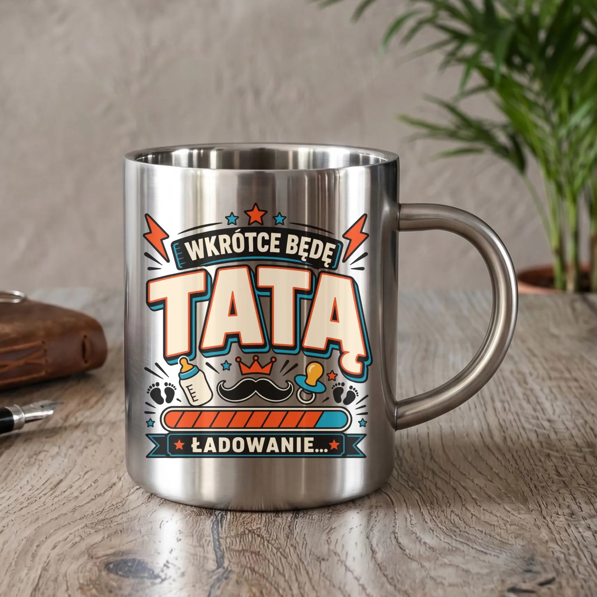 Kubek turystyczny dla przyszłego taty - Wkrótce będę tatą DT23 - StoryCups.pl