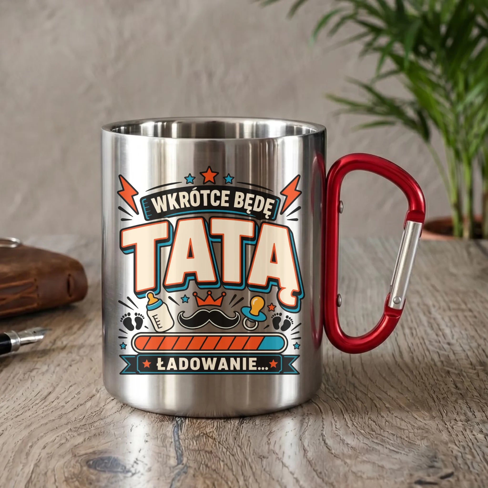 Kubek turystyczny dla przyszłego taty - Wkrótce będę tatą DT23 - StoryCups.pl