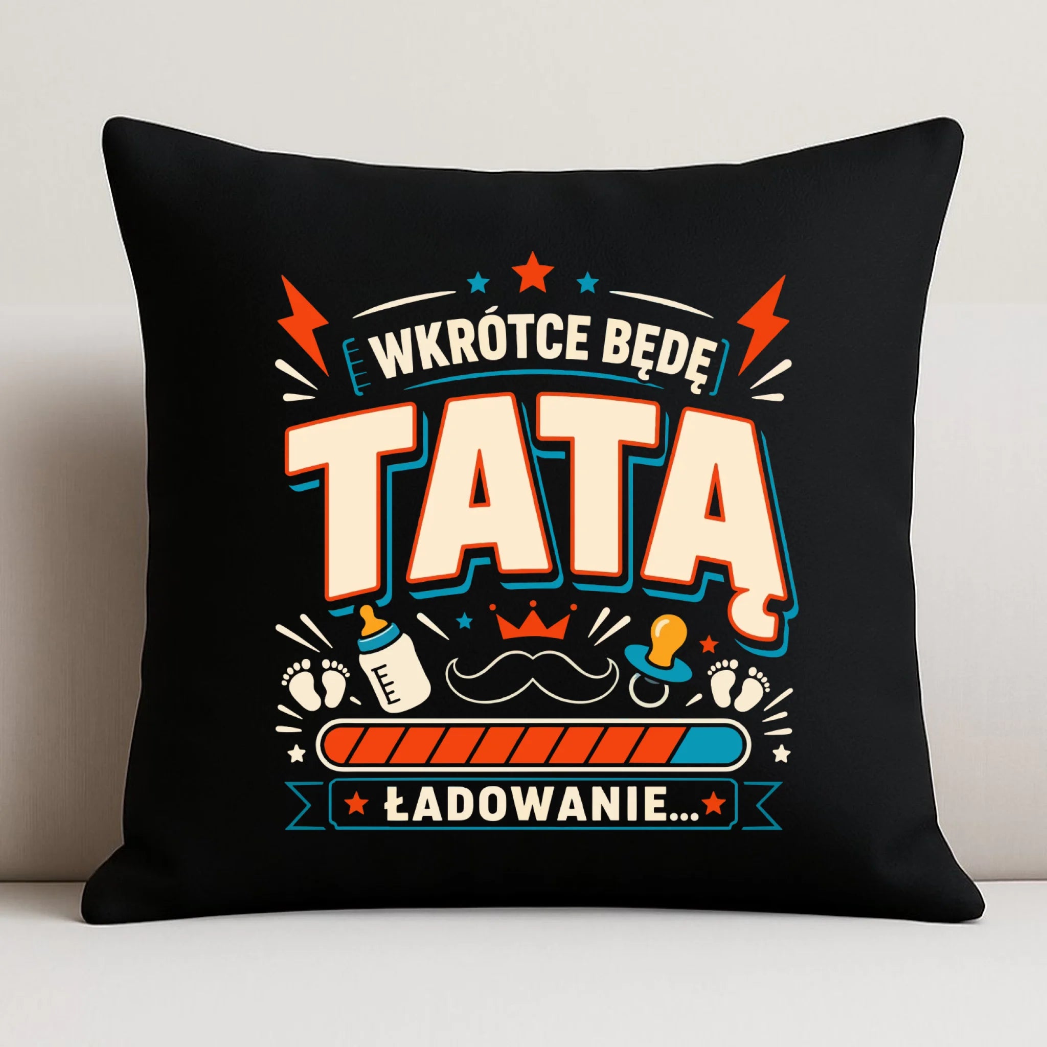 Poduszka dekoracyjna dla przyszłego taty - Wkrótce będę tatą DT23 - StoryCups.pl