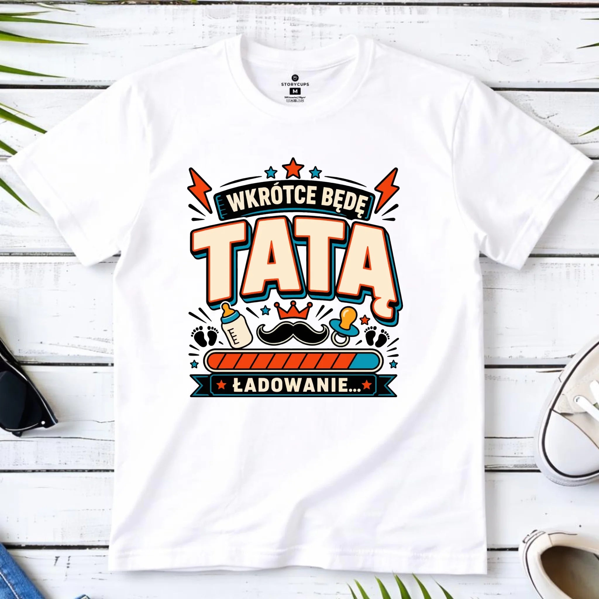 Koszulka dla przyszłego taty - Wkrótce będę tatą DT23 - StoryCups.pl
