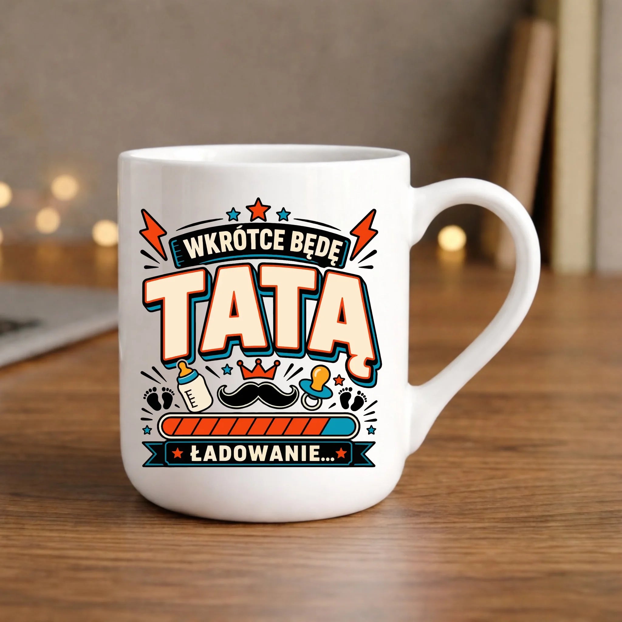 Kubek elegant dla przyszłego taty - Wkrótce będę tatą DT23 - StoryCups.pl