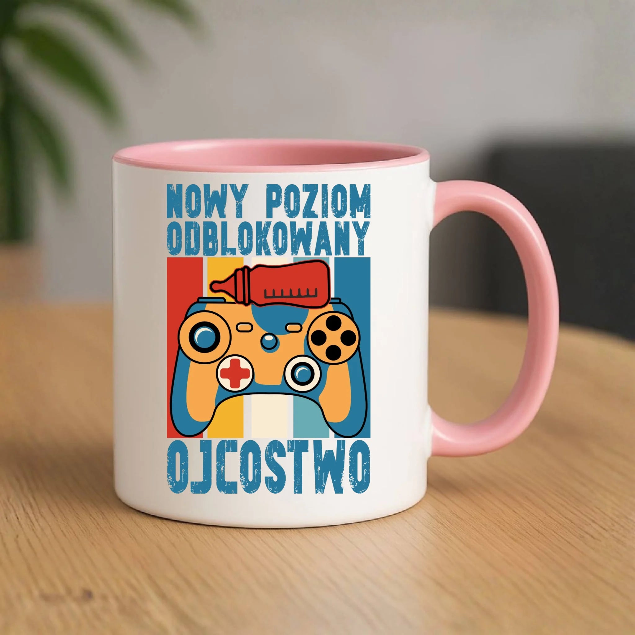 Kubek dla młodego taty gamera - Nowy poziom odblokowany DT24 - StoryCups.pl