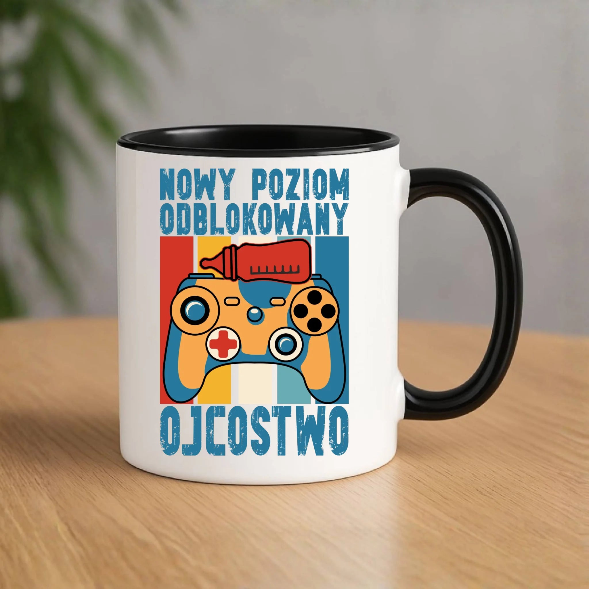 Kubek dla młodego taty gamera - Nowy poziom odblokowany DT24 - StoryCups.pl