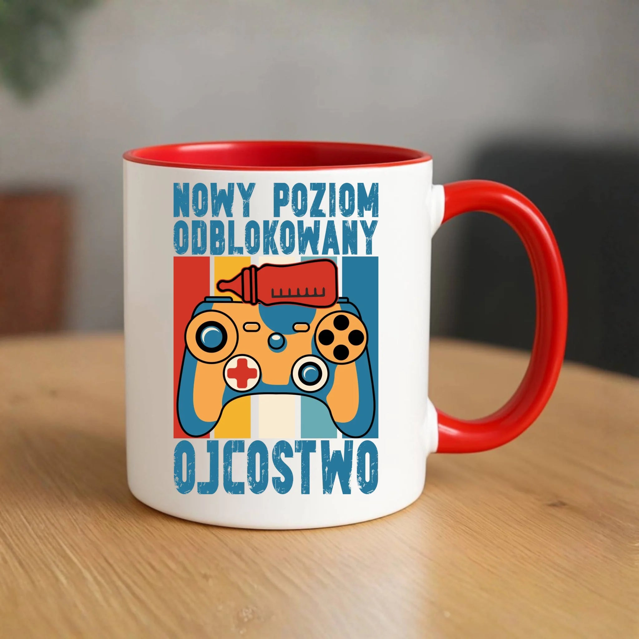 Kubek dla młodego taty gamera - Nowy poziom odblokowany DT24 - StoryCups.pl