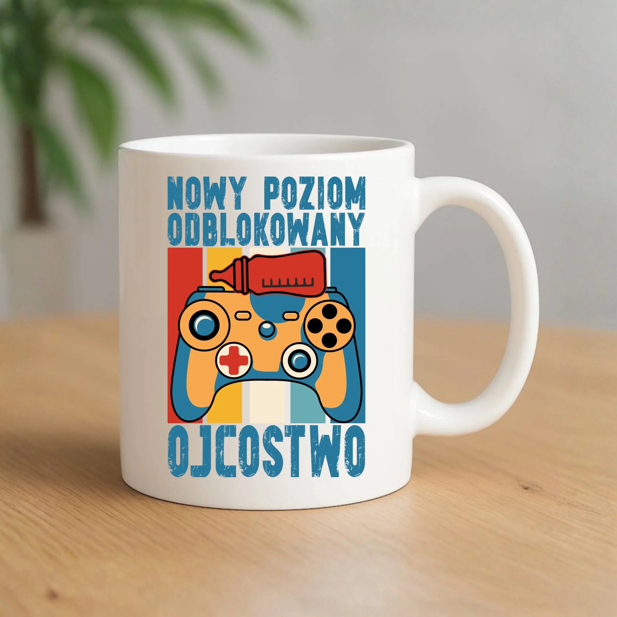 Kubek dla młodego taty gamera - Nowy poziom odblokowany DT24 - StoryCups.pl