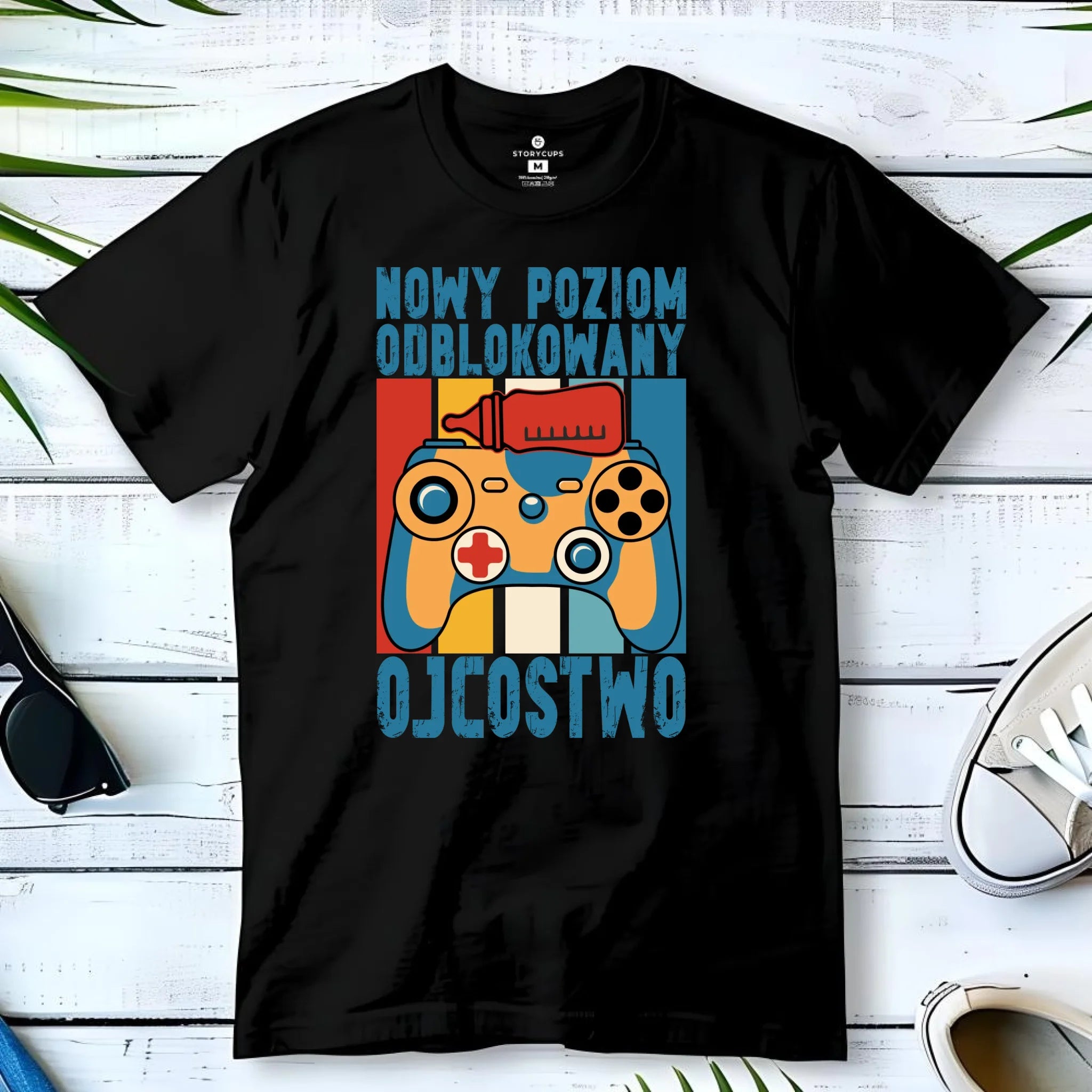 Koszulka dla młodego taty gamera - Nowy poziom odblokowany DT24 - StoryCups.pl