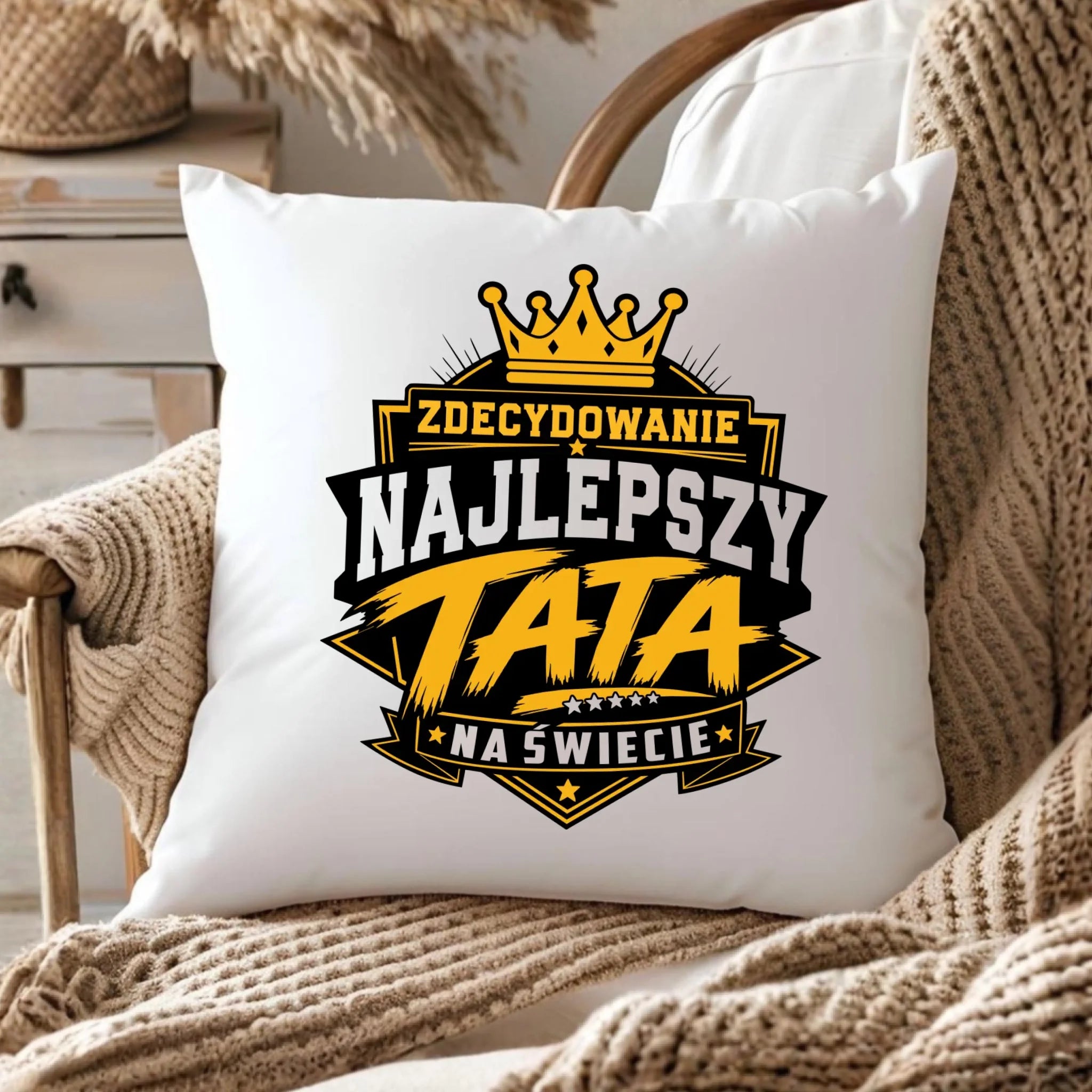 Poduszka dla taty - Zdecydowanie najlepszy tata na Świecie DT25 - StoryCups.pl