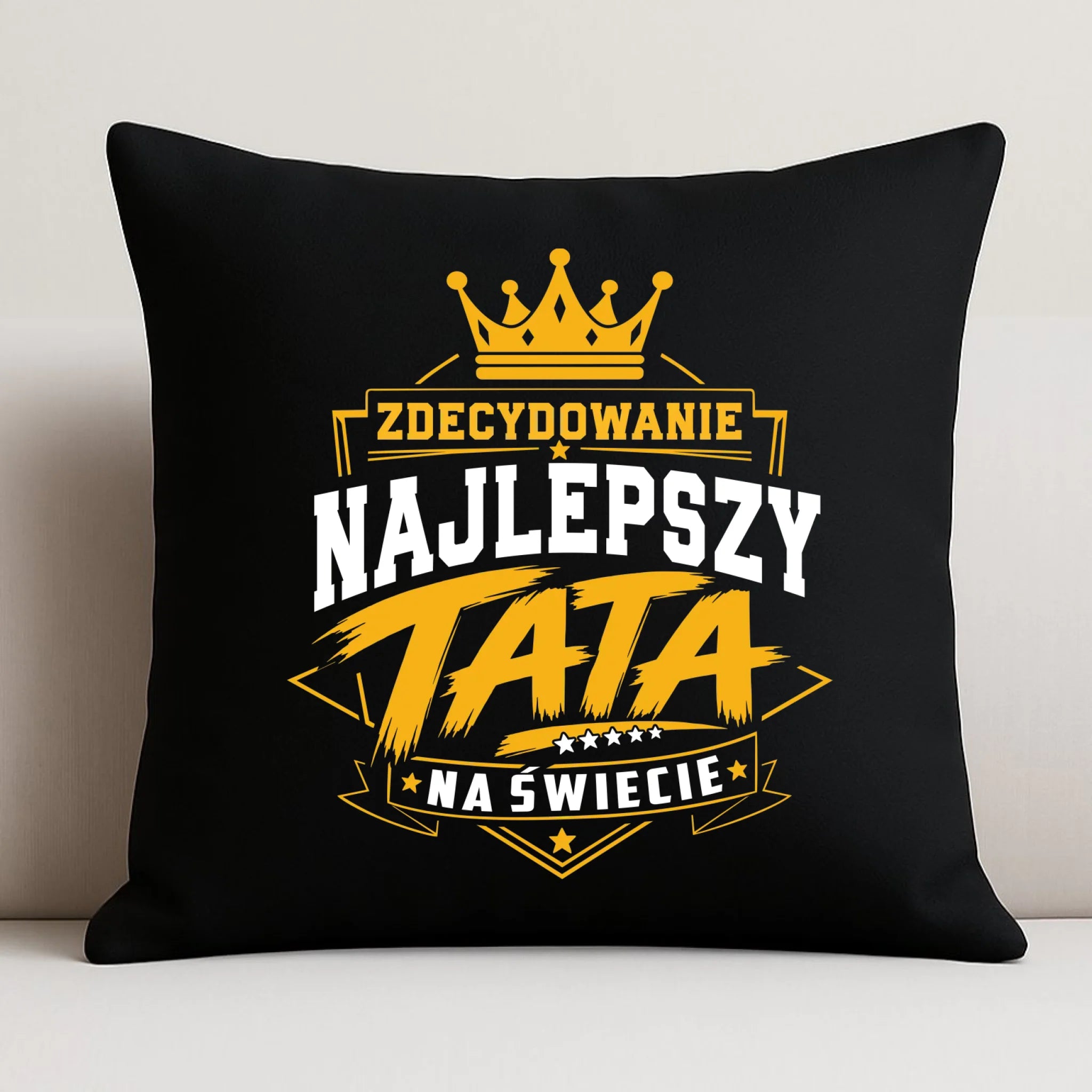Poduszka dekoracyjna dla taty - Zdecydowanie najlepszy tata na Świecie DT25 - StoryCups.pl