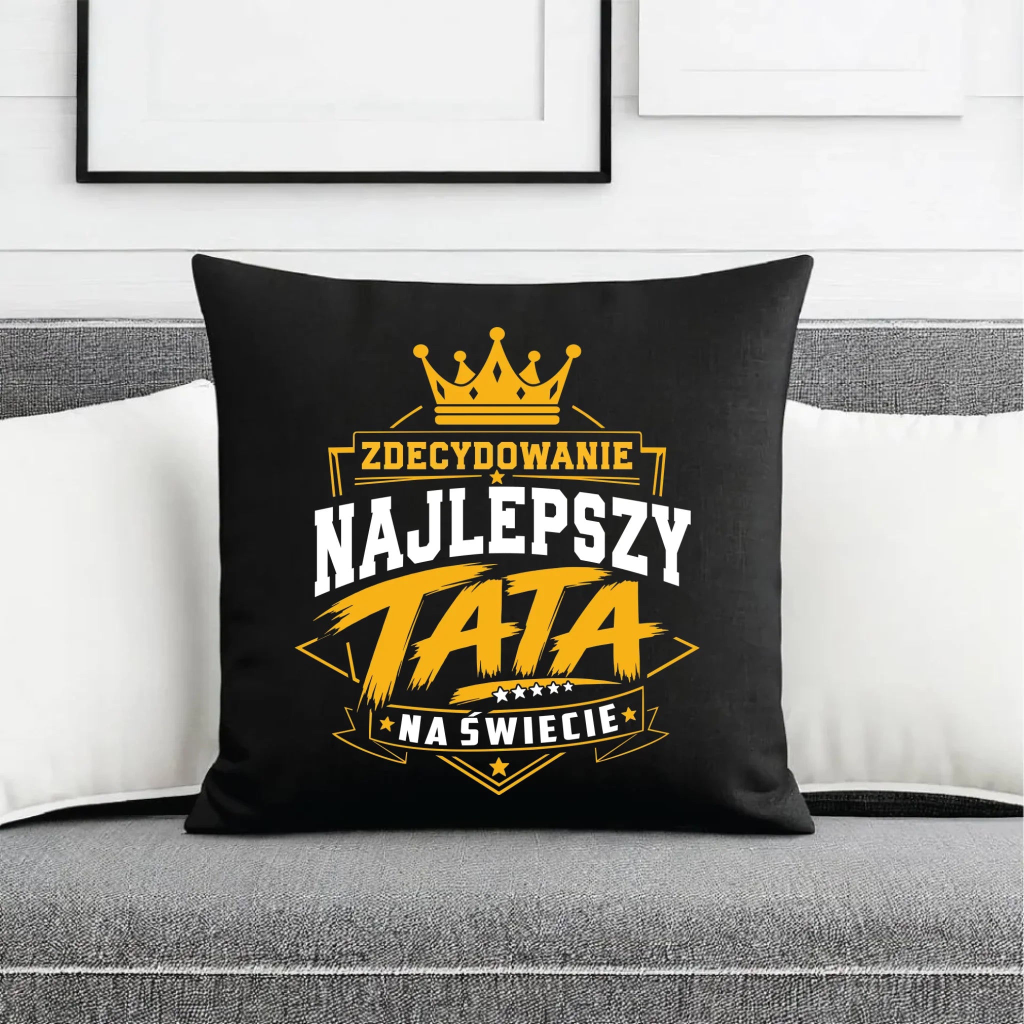Poduszka dekoracyjna dla taty - Zdecydowanie najlepszy tata na Świecie DT25 - StoryCups.pl