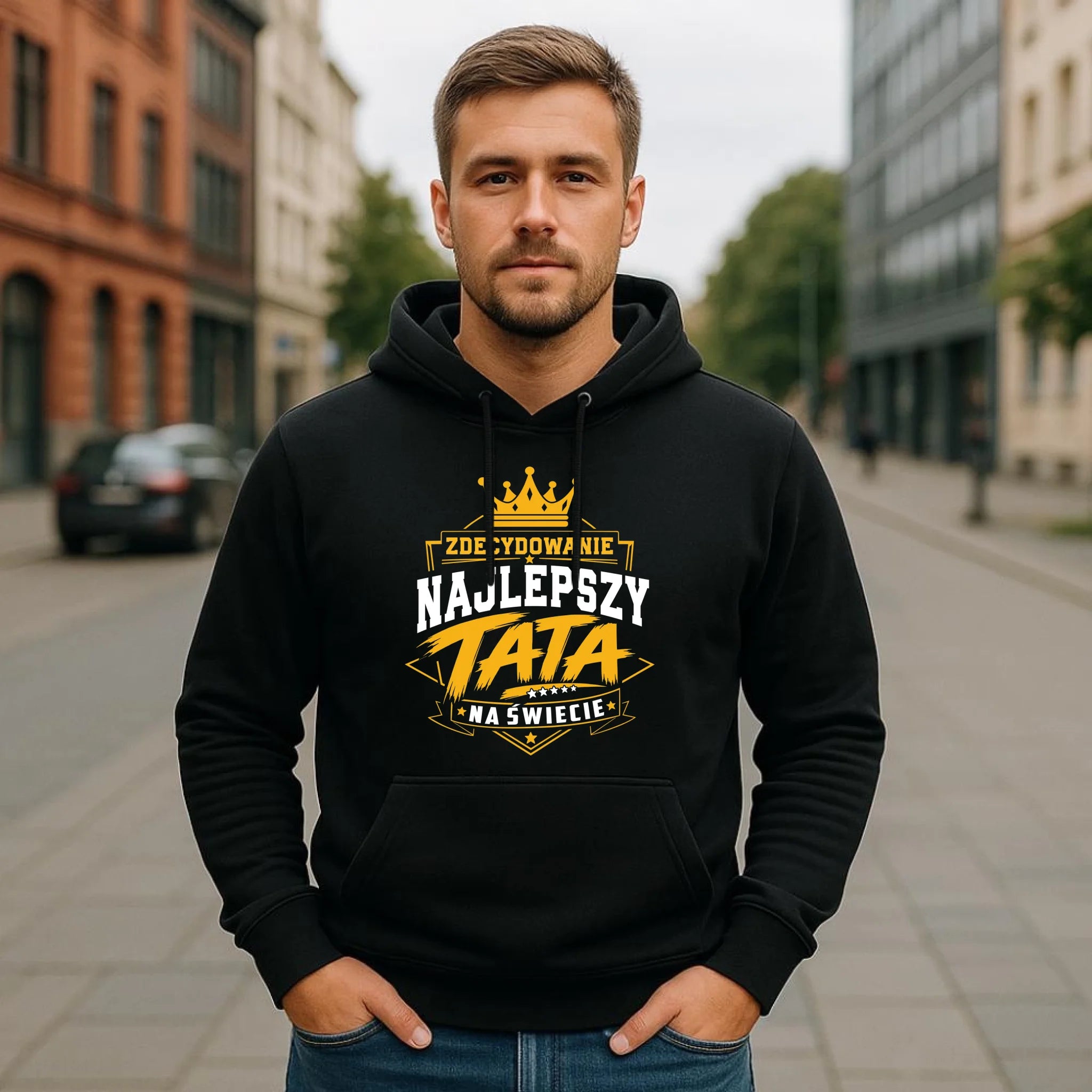 Bluza z kapturem dla taty - Zdecydowanie najlepszy tata na Świecie DT25 - StoryCups.pl