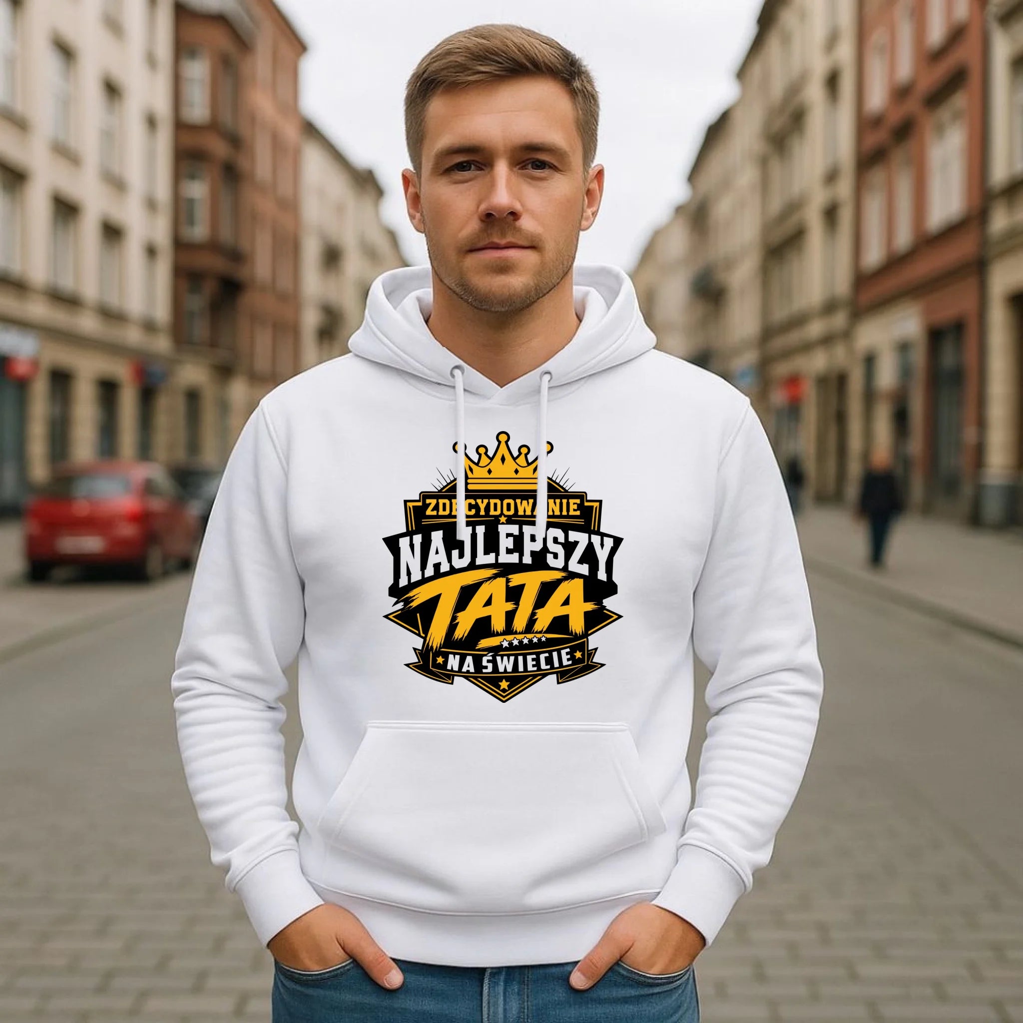 Bluza z kapturem dla taty - Zdecydowanie najlepszy tata na Świecie DT25 - StoryCups.pl