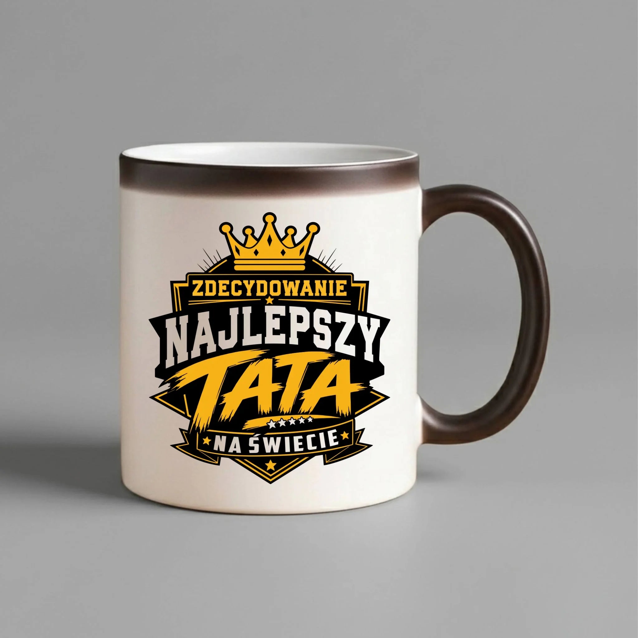 Kubek magiczny dla taty - Zdecydowanie najlepszy tata na Świecie DT25 - StoryCups.pl