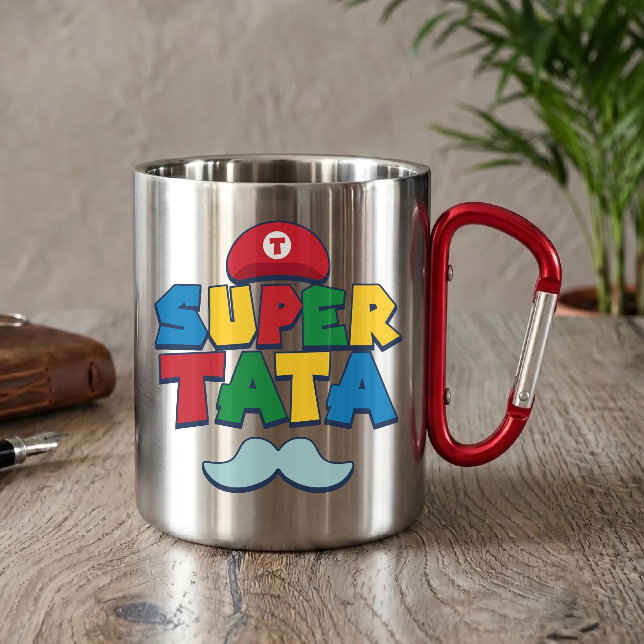 Kubek turystyczny dla taty - Super Tata w stylu Mario DT28 - StoryCups.pl