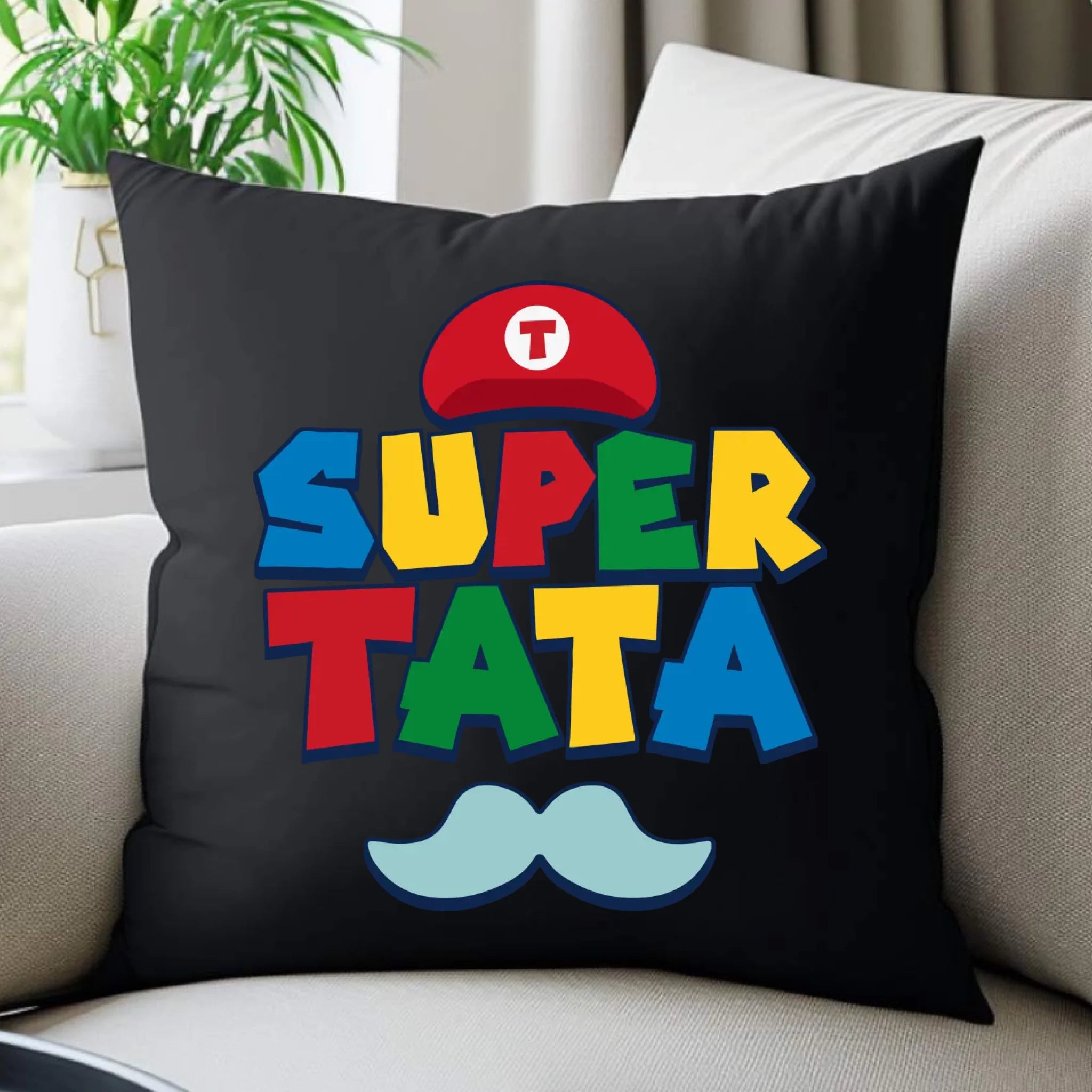 Poduszka dekoracyjna dla taty - Super Tata w stylu Mario DT28 - StoryCups.pl