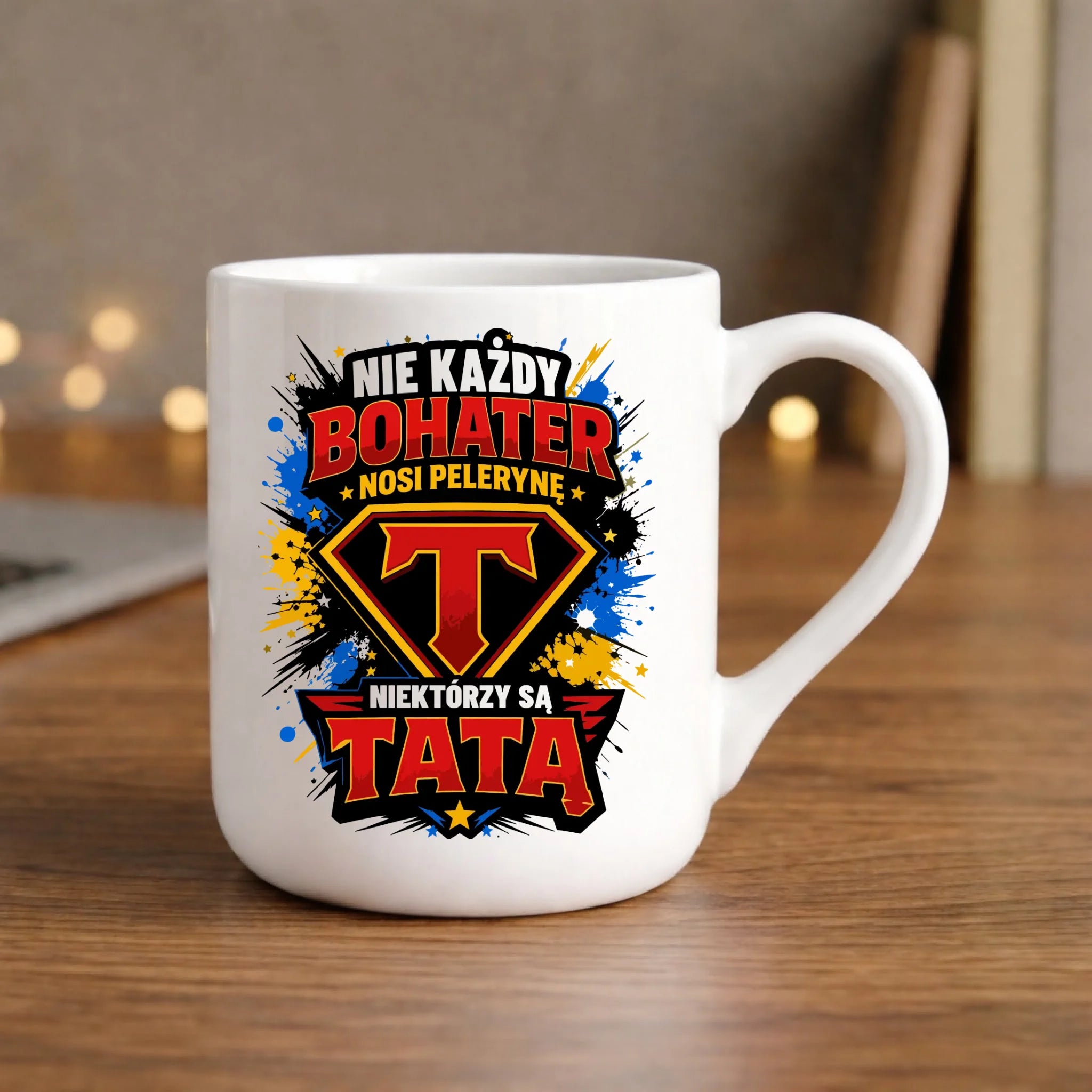 Kubek elegant dla taty - Nie każdy bohater nosi pelerynę DT29 - StoryCups.pl