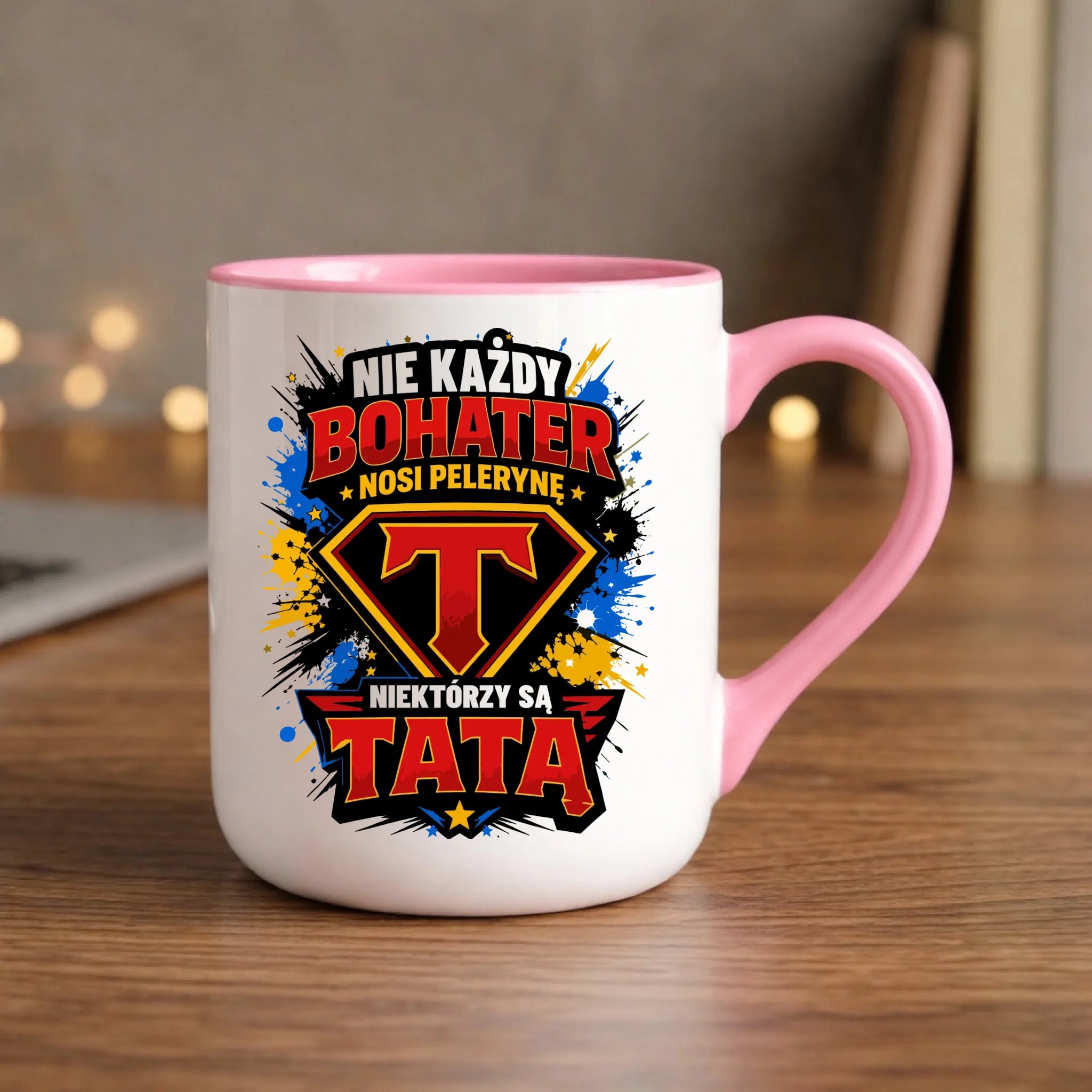 Kubek elegant dla taty - Nie każdy bohater nosi pelerynę DT29 - StoryCups.pl