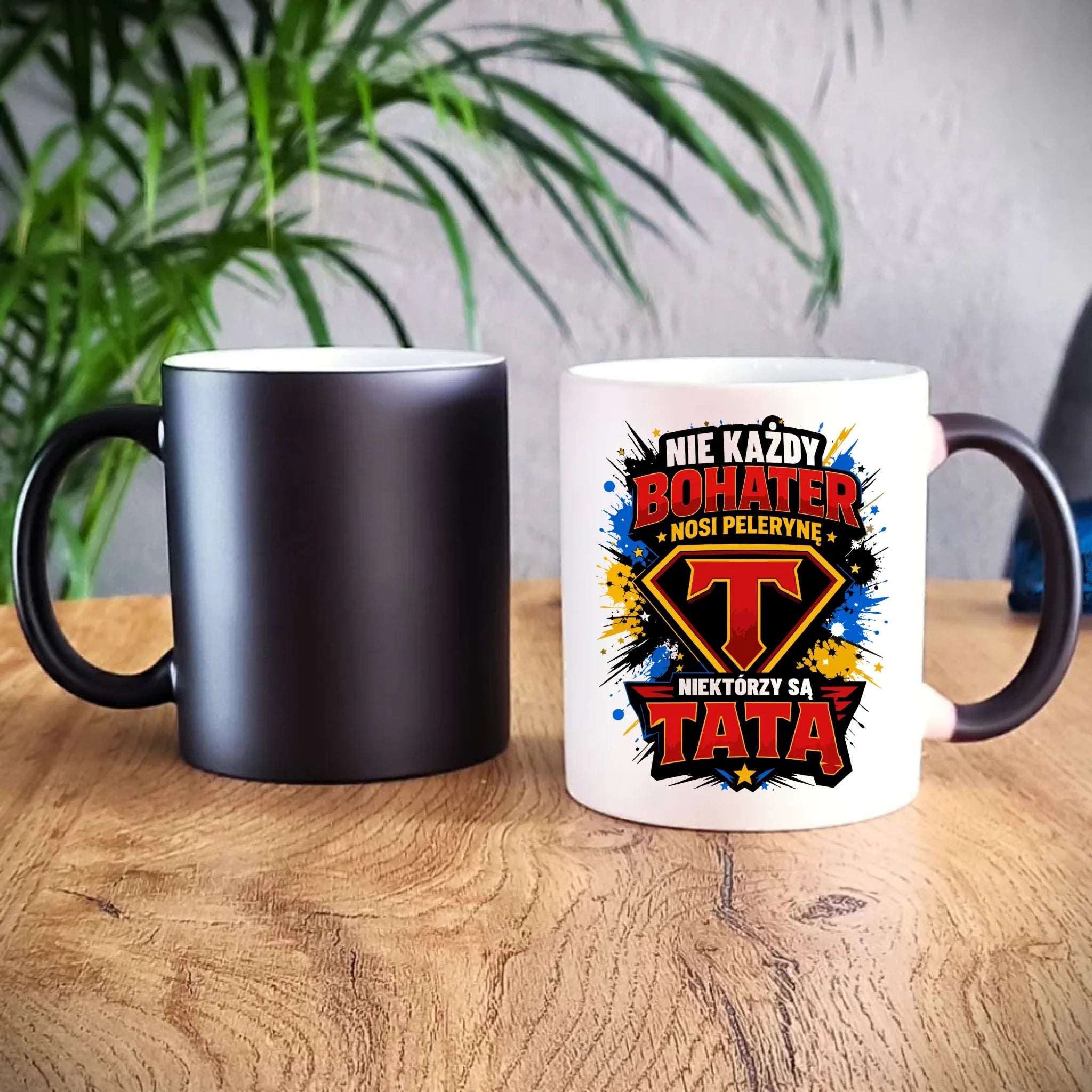 Kubek magiczny dla taty - Nie każdy bohater nosi pelerynę DT29 - StoryCups.pl